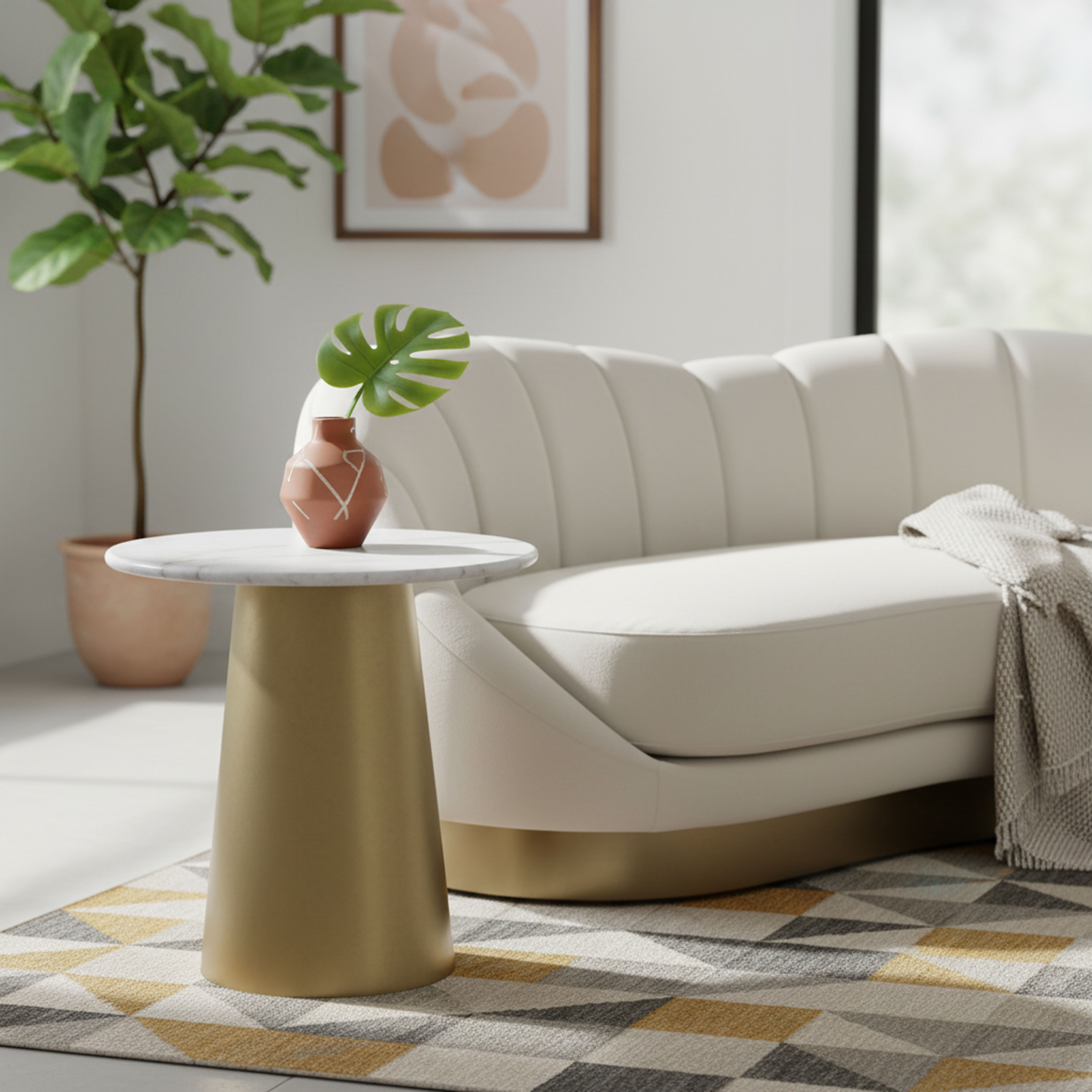 Sorrento - Metal End Table - Gold
