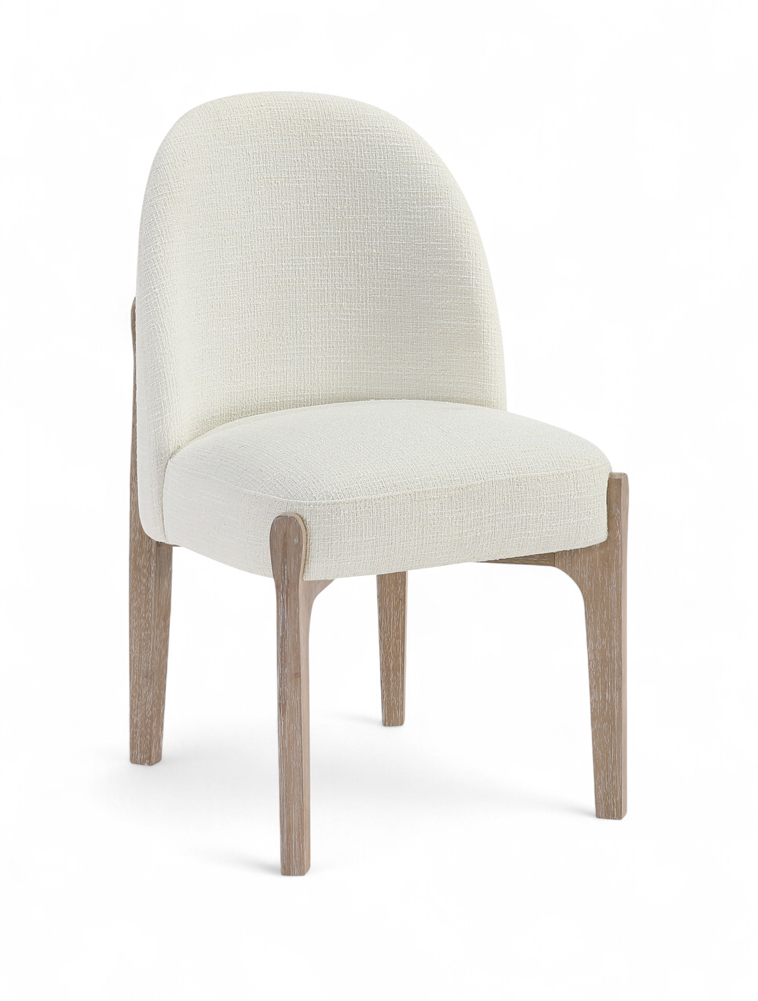 Torino - Fabric Upholstered Dining Chair (Set of 2) - Cream / Natural