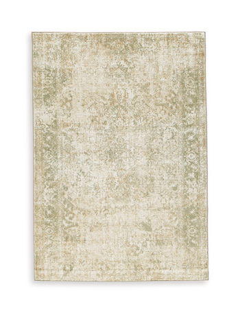 Kenwich – 5′ x 7′ Rug – Green / Ivory / Beige