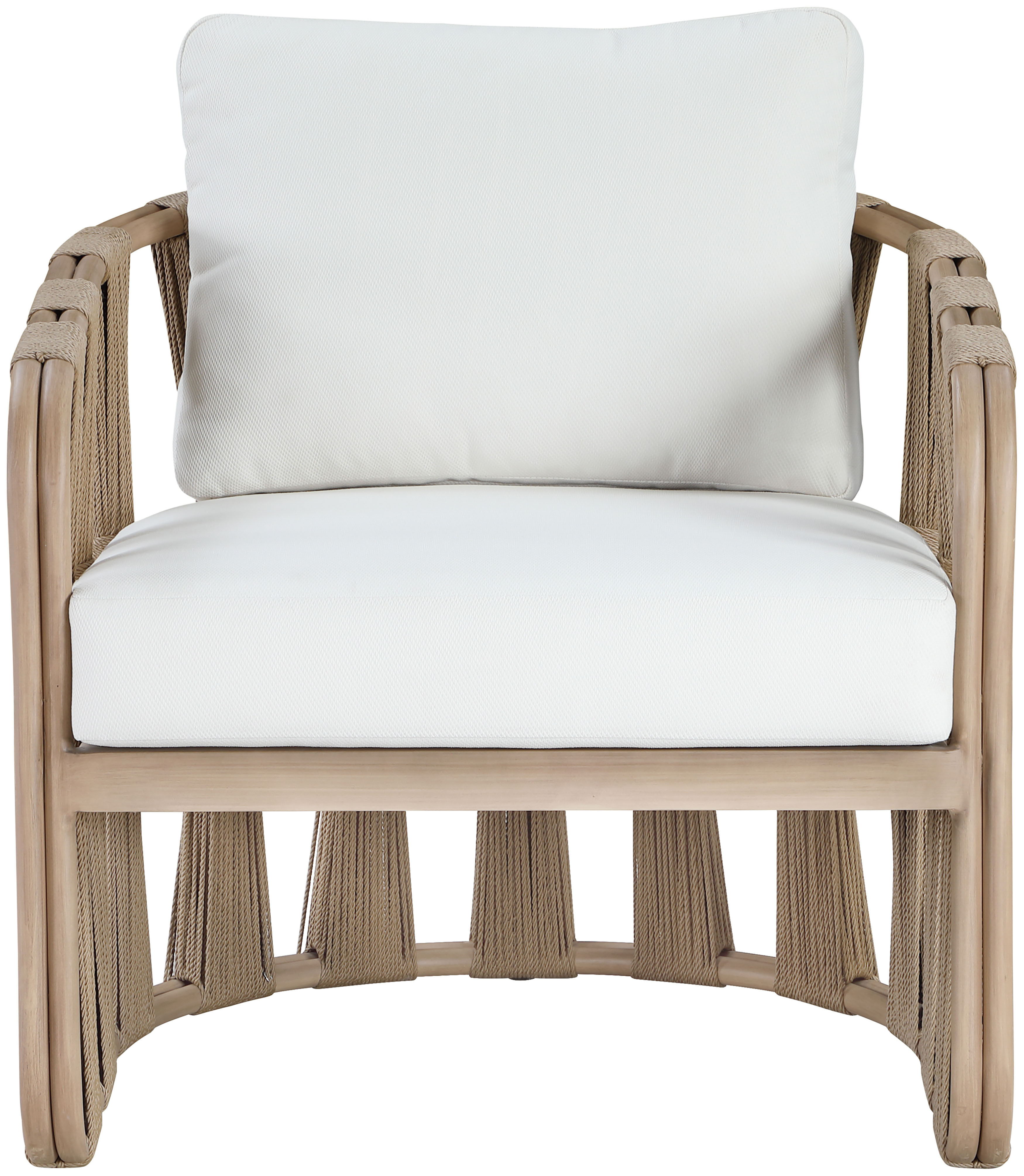 San Pietro - Resilient Waterproof Fabric Upholstered Outdoor Patio Chair - Cream