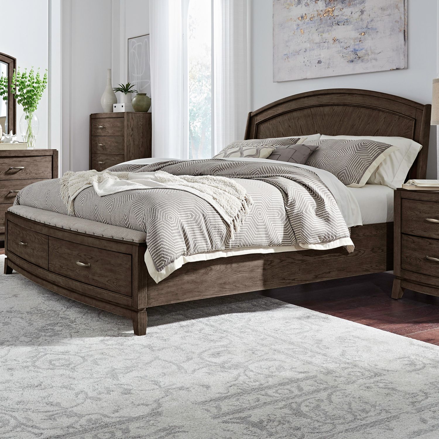 Avalon - King Panel Storage Bed - Brown Image
