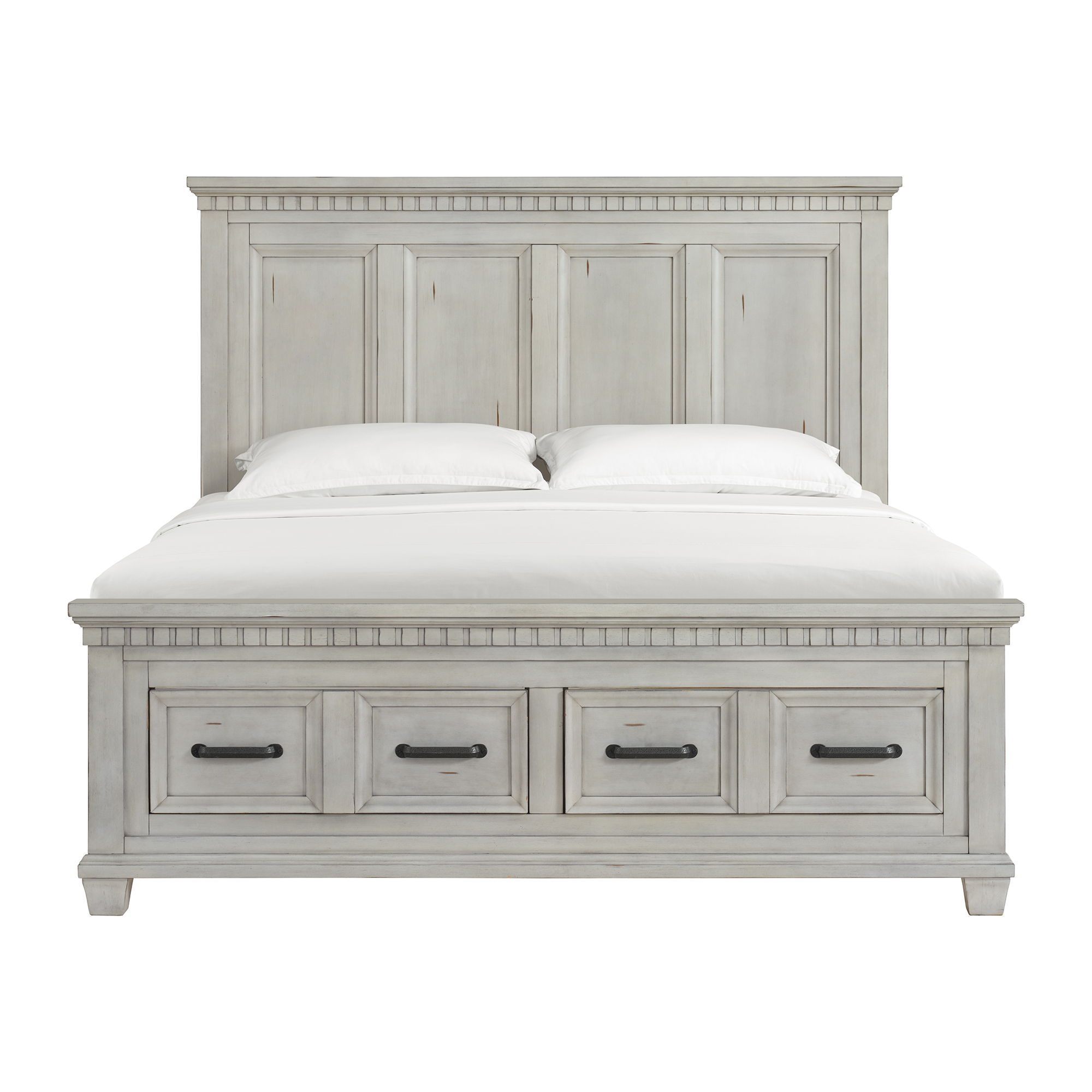 McCoy - King Storage Bed - Antique White