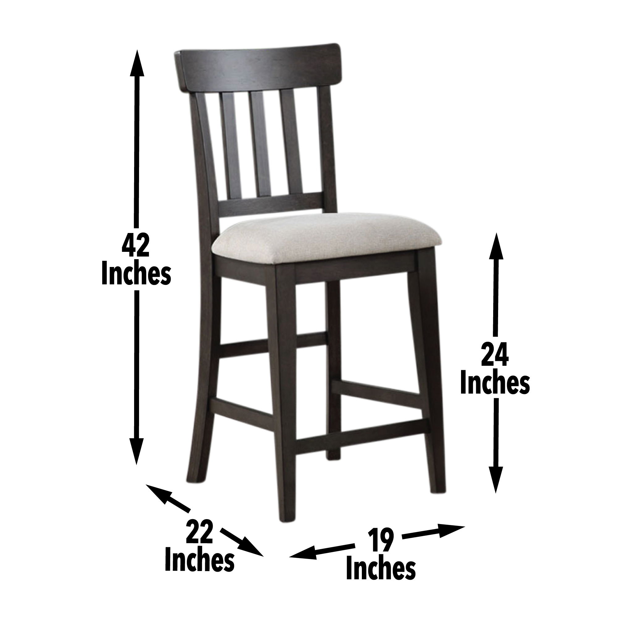 Napa - 5 Piece Dining Set - Dark Brown & White