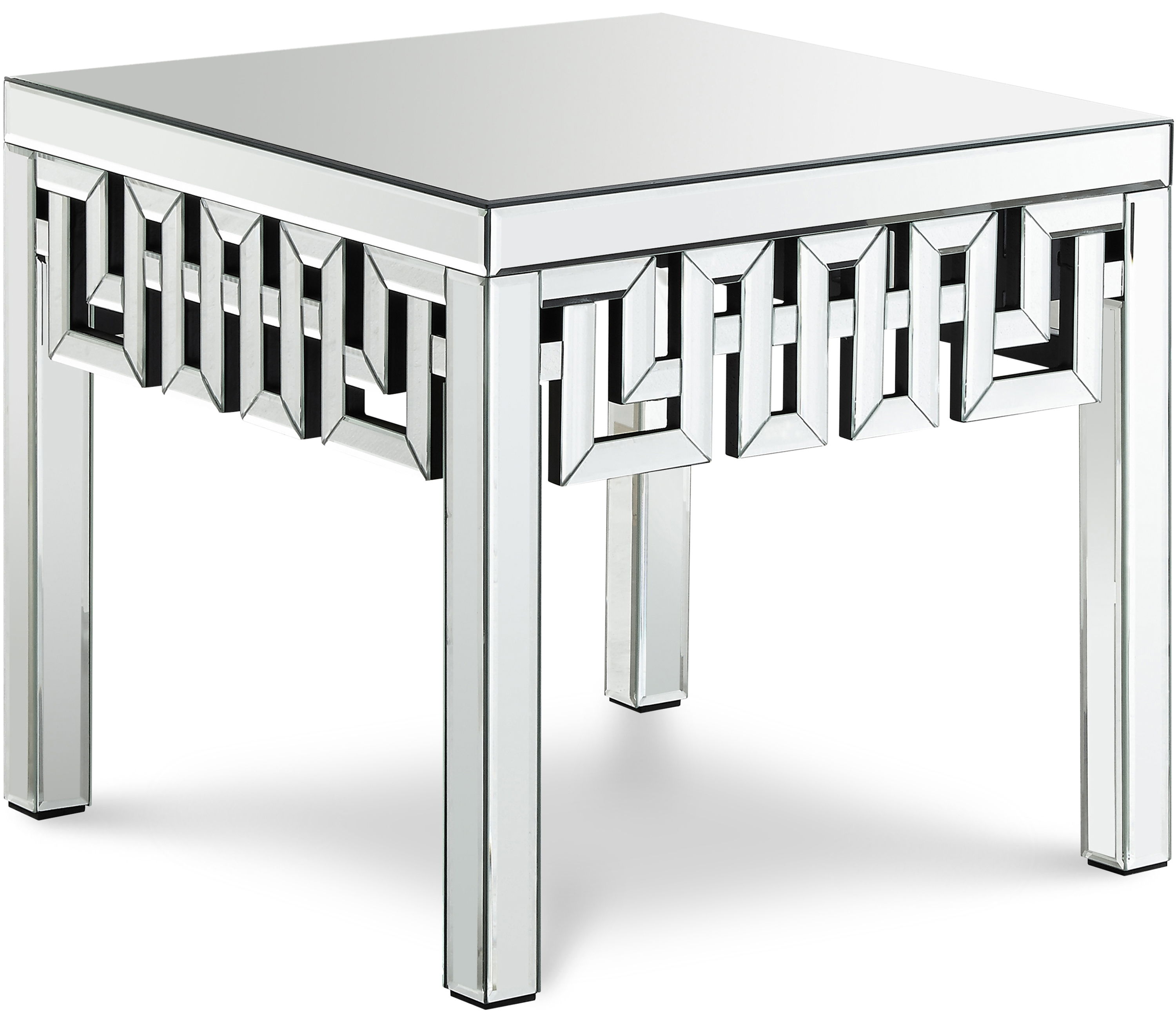 Aria - End Table - Pearl Silver