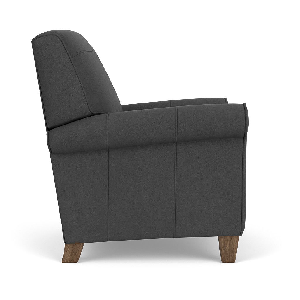 Dana - Leather High-Leg Recliner, dark gray, view 8