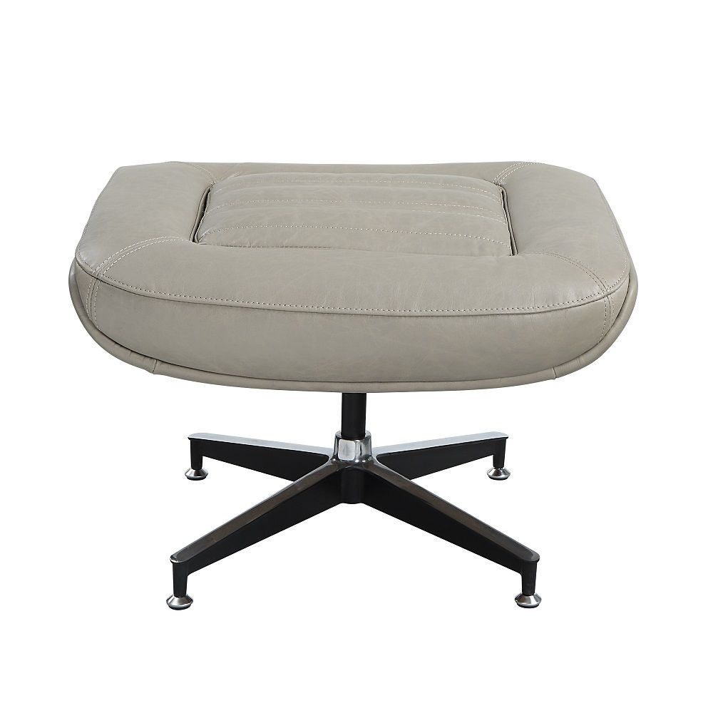 Piran - Ottoman - Twilight Top Grain Leather, gray, view 6