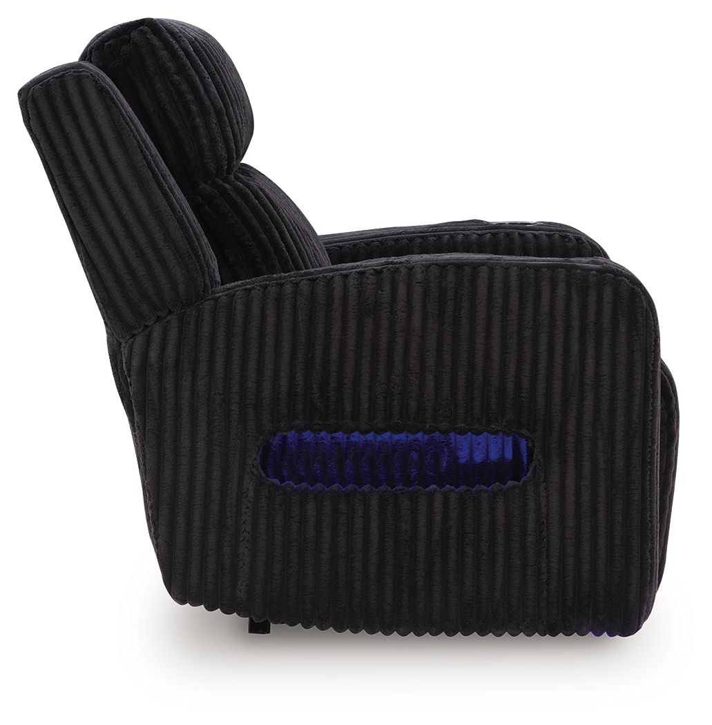 Ashley Furniture Forest Lake - Power Recliner With Adj Headrest - Black - Image 5