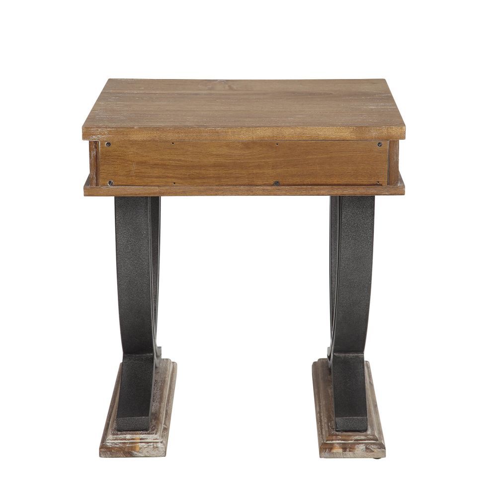 Pellio - End Table - Antique Oak & Black, light brown, view 4