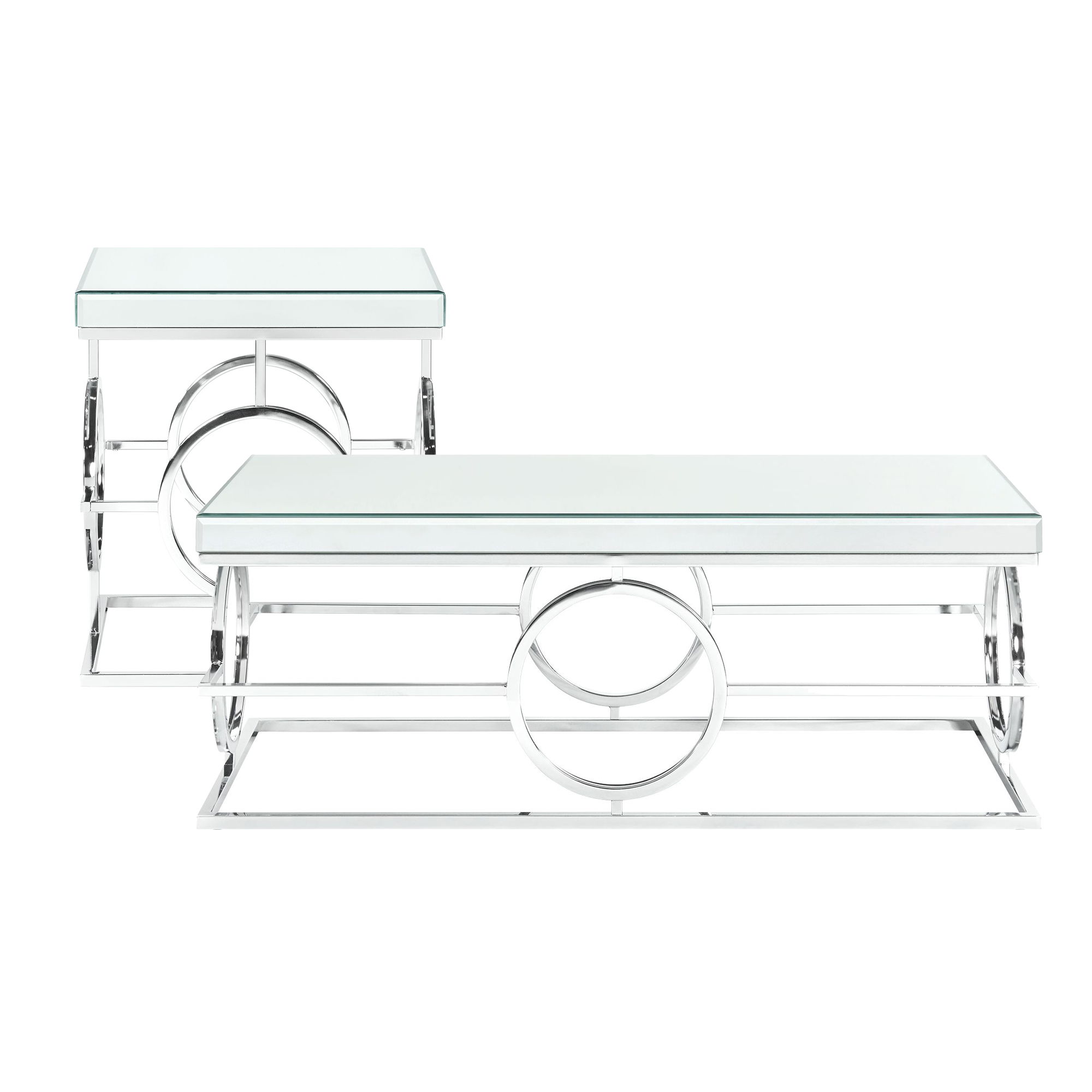 Pearl - 2 Piece Occasional Table Set - Chrome