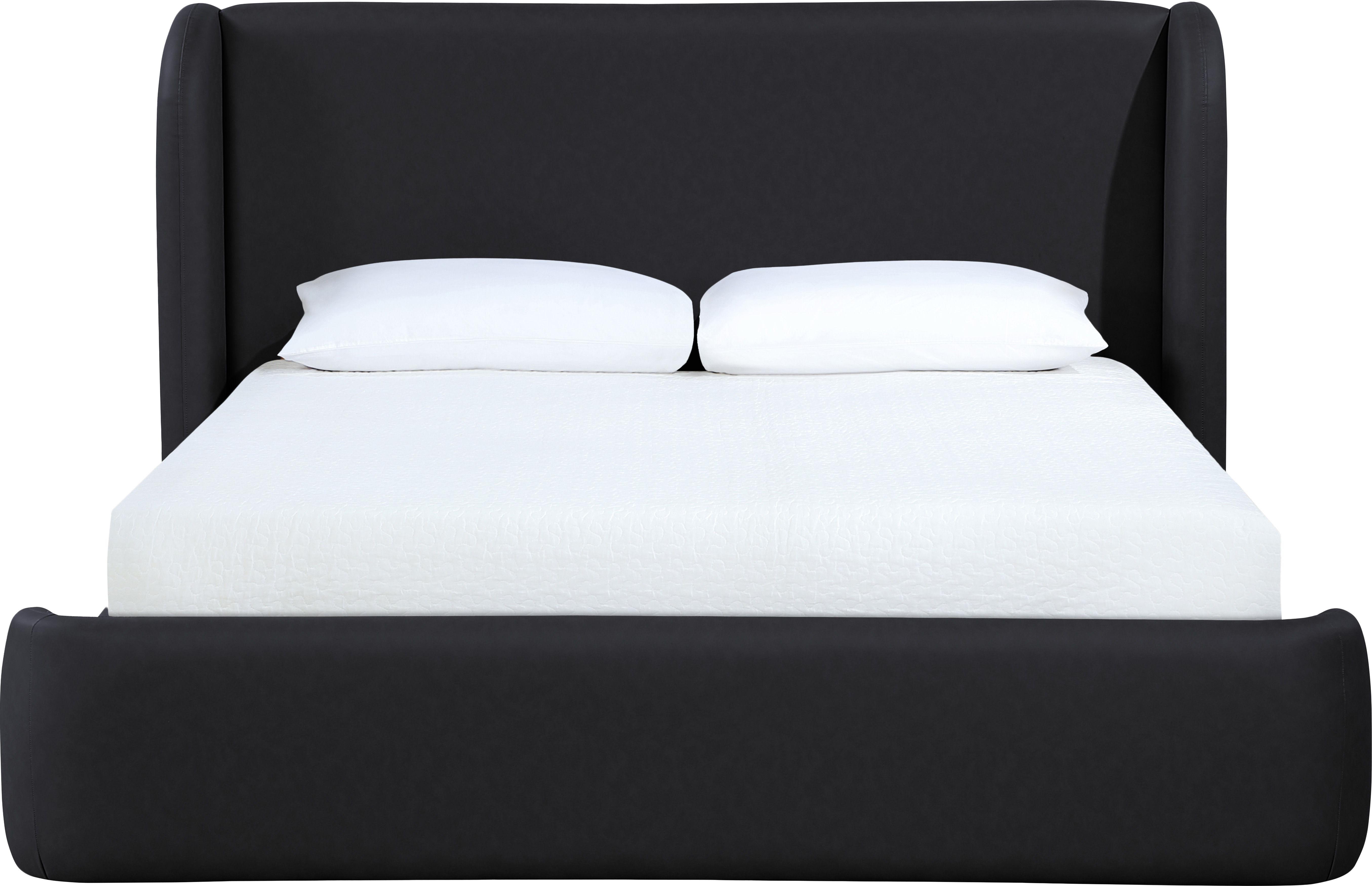 Warby - Vegan Leather Upholstered King Bed - Black