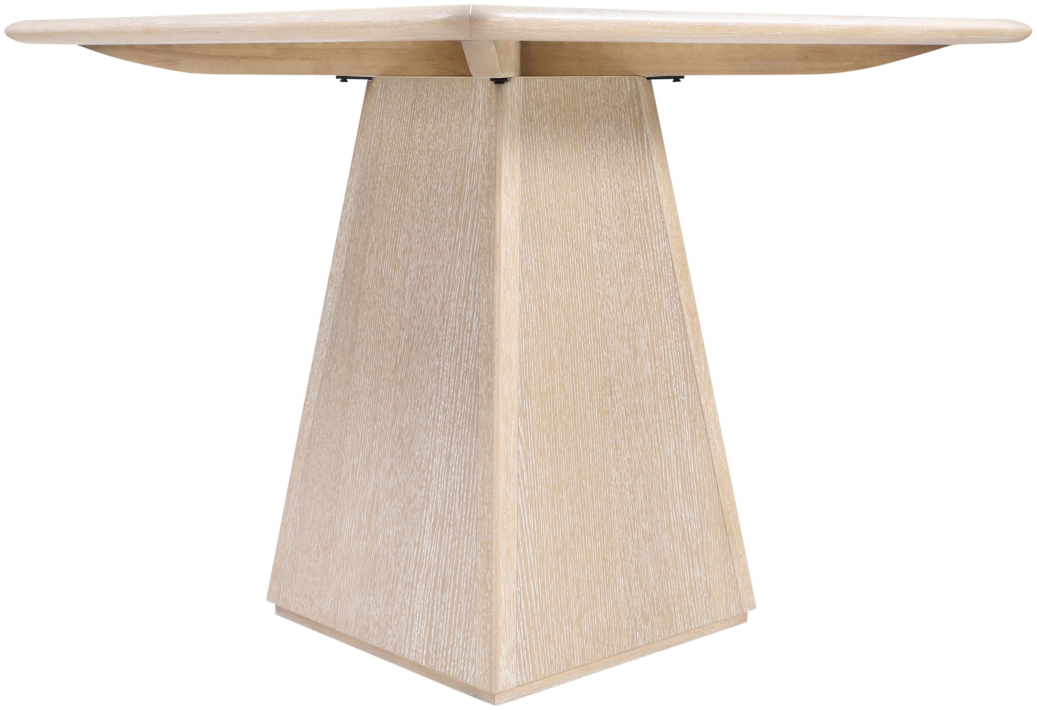 Atrium - 36" Glass Top And Wood Base Dining Table - Natural