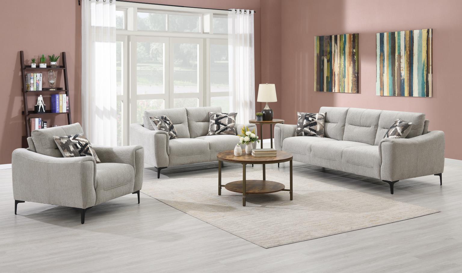 U408 - 2 Piece Living Room Set (Sofa & Loveseat) - Sand