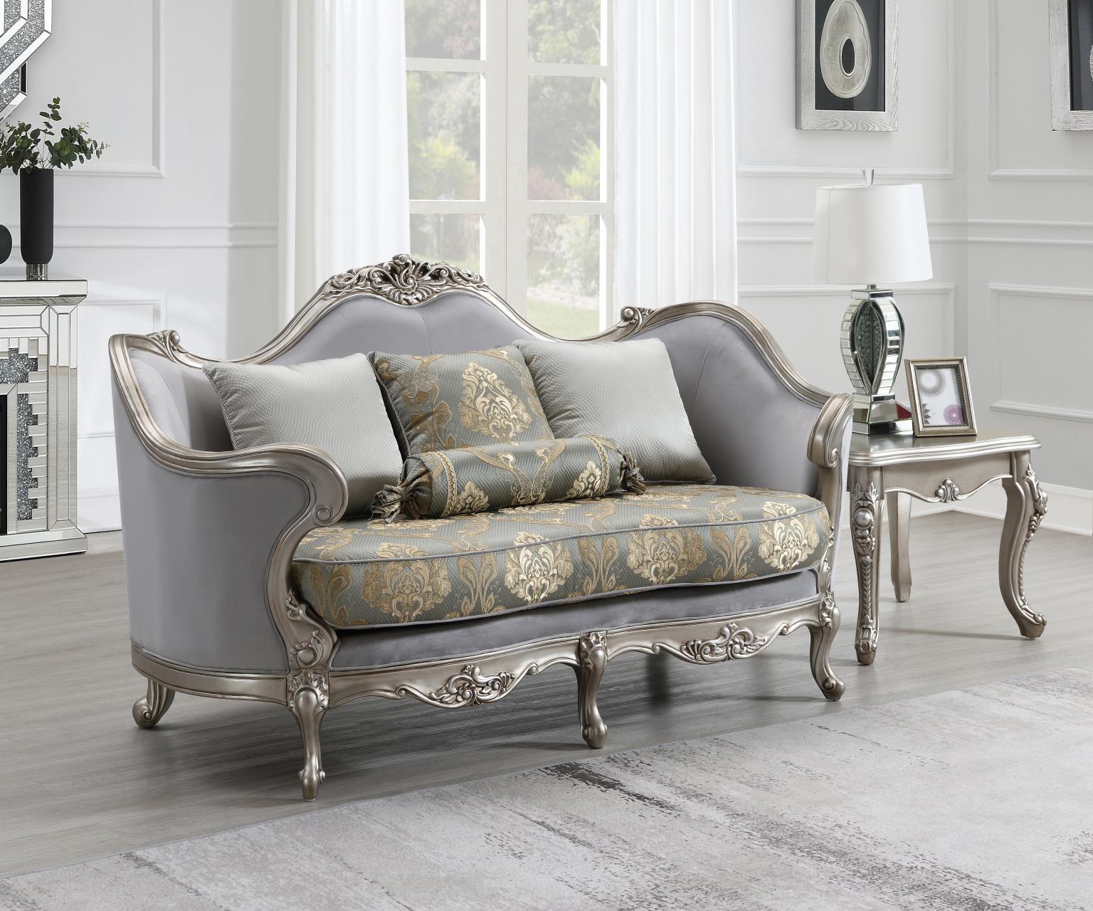 U198 - 3 Piece Living Room Set (Sofa, Loveseat, Chaise) - Gray