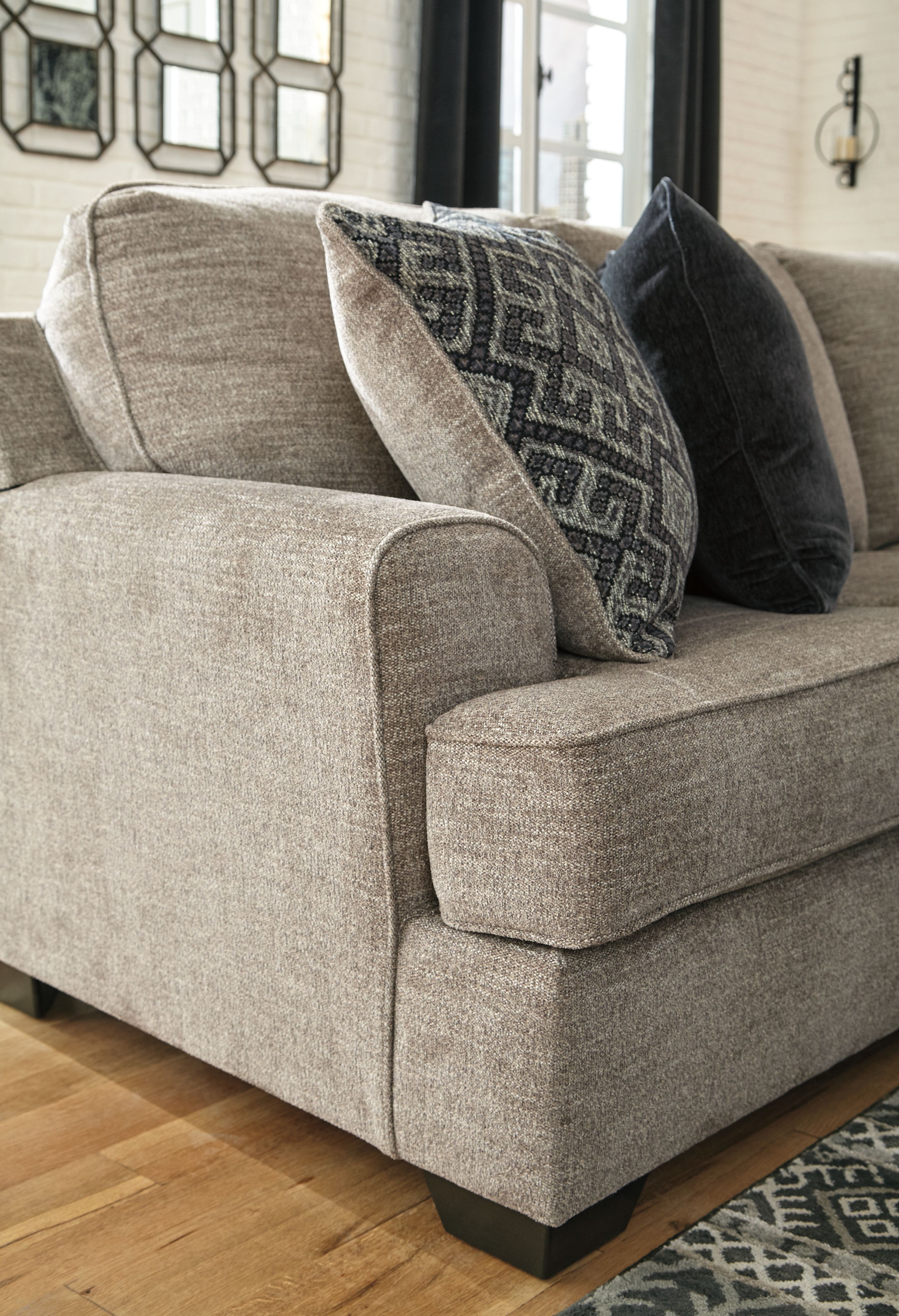 Bovarian - Right Arm Facing Sofa With Corner Wedge 2 Pc Sectional - Stone