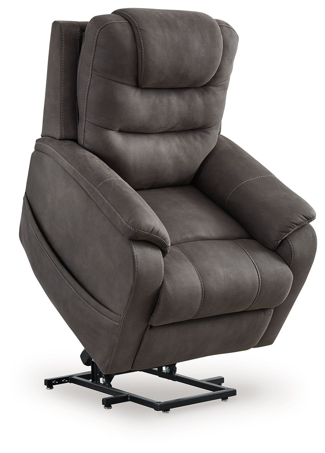 Ashley Furniture Snowfield - Power Lift Recliner - Gunmetal - Image 5