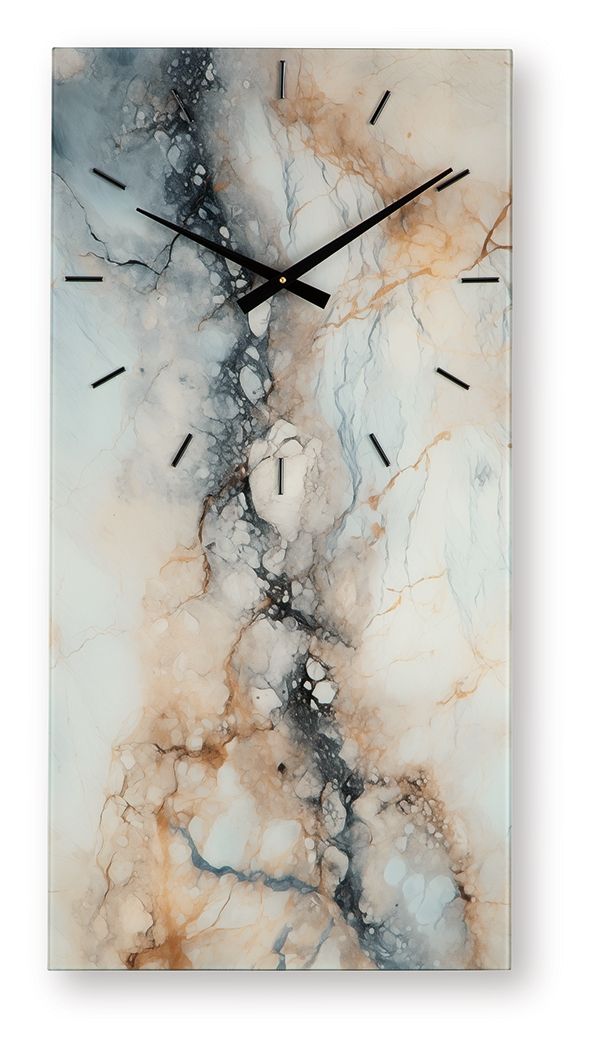 Teague - Wall Clock - Brown / Gray / Ivory