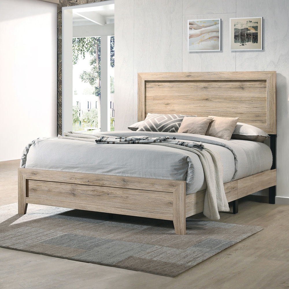 Miquell - Eastern King Bed - Natural, beige