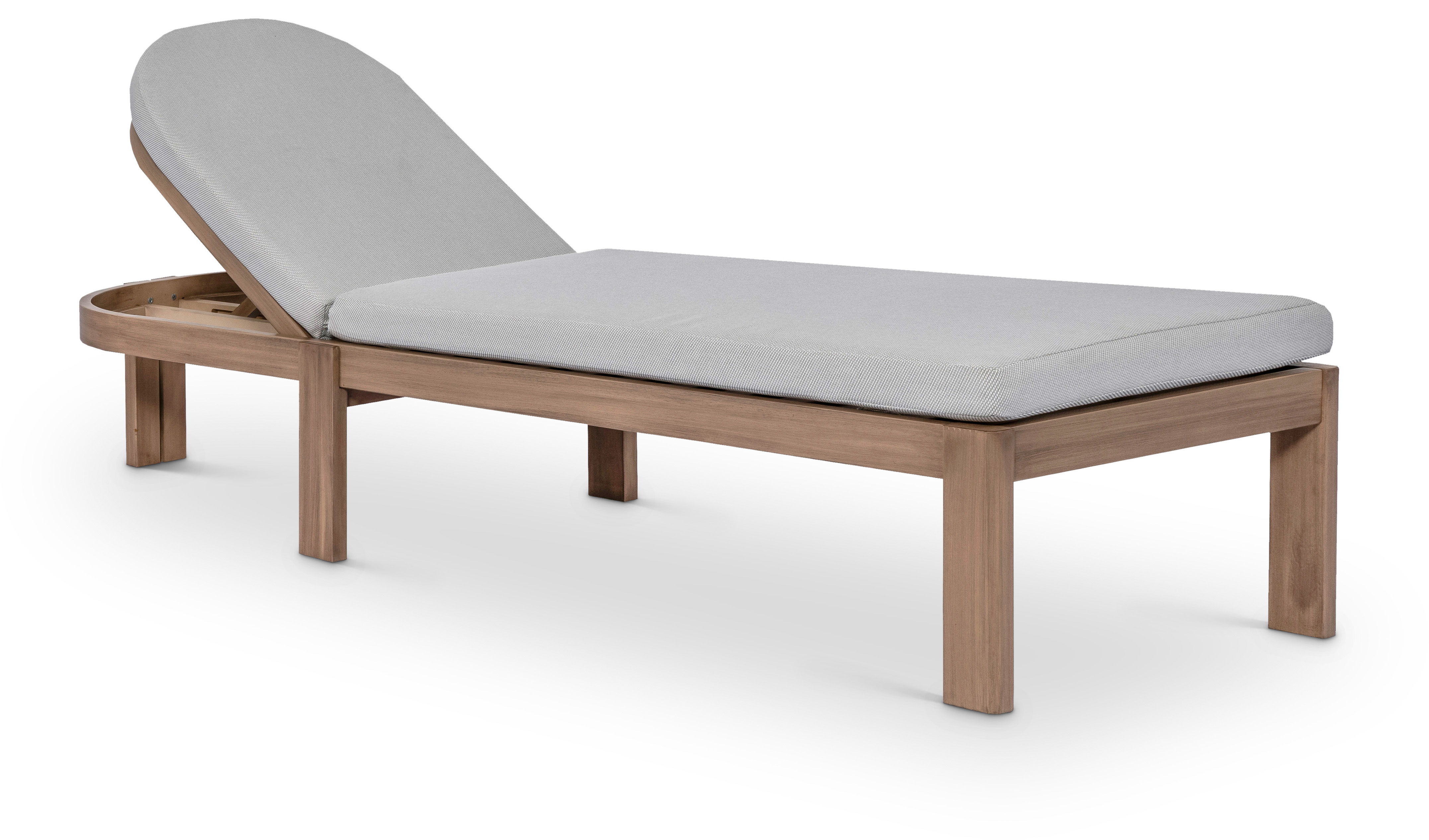 Newport - Water Resistant Fabric Upholstered Outdoor Patio Lounge Chair - Gray