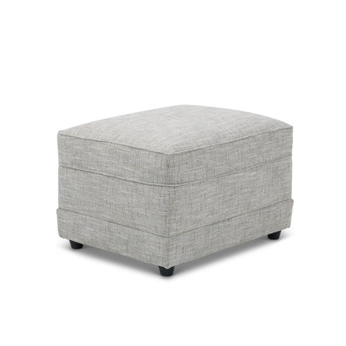 Aggie - Fabric Ottoman, white