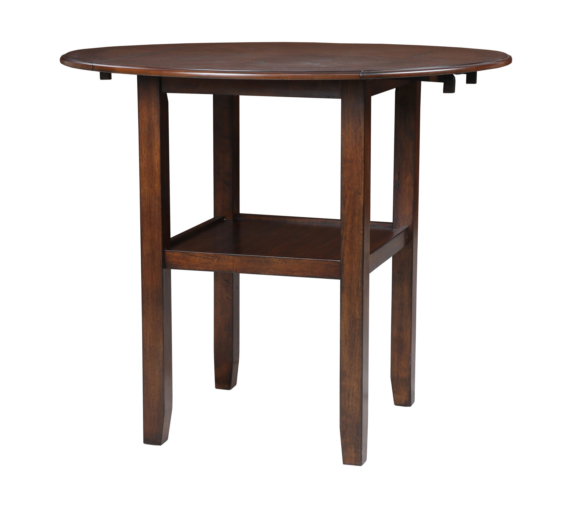 Gia - 3 Piece Dining Set (Counter Drop Leaf Table & 2 Chairs) Fabric - Cherry