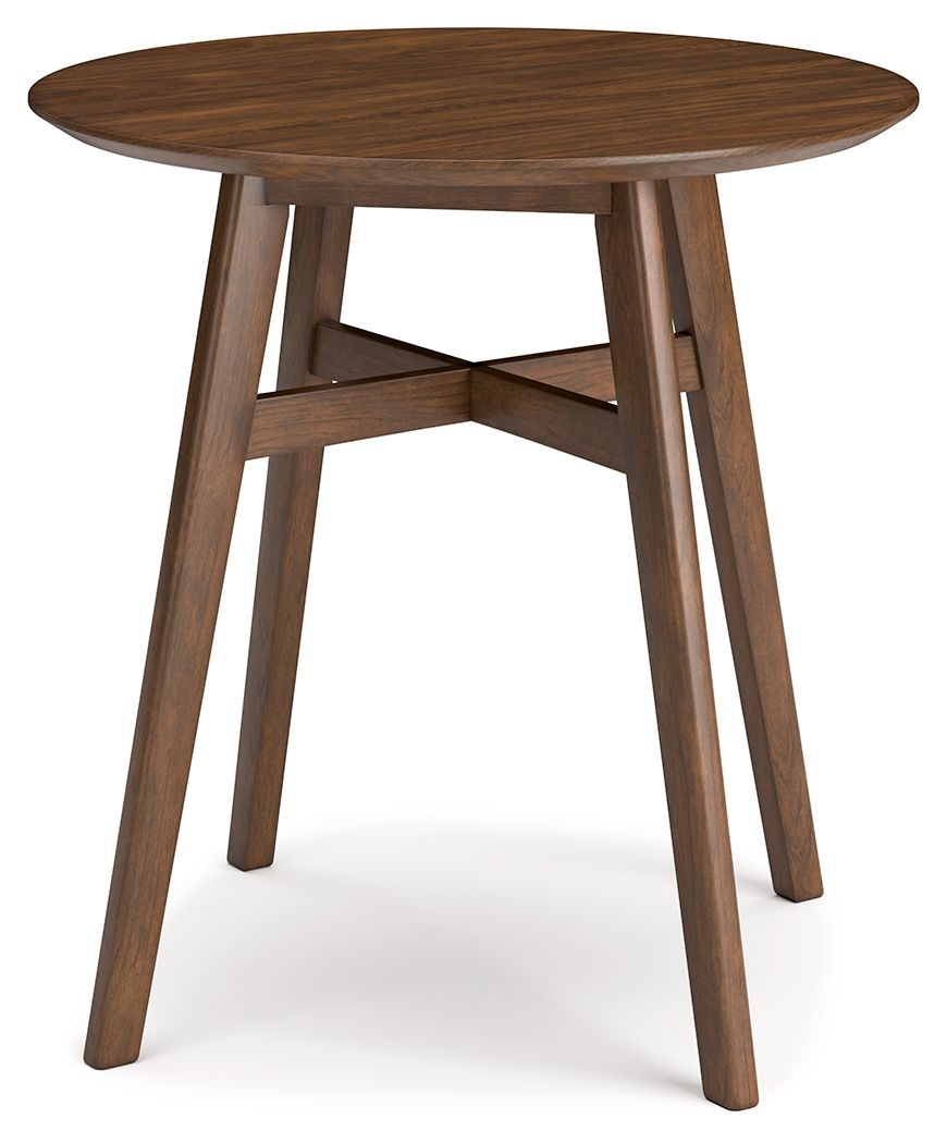 Ashley Lyncott Round DRM Counter Table - Brown