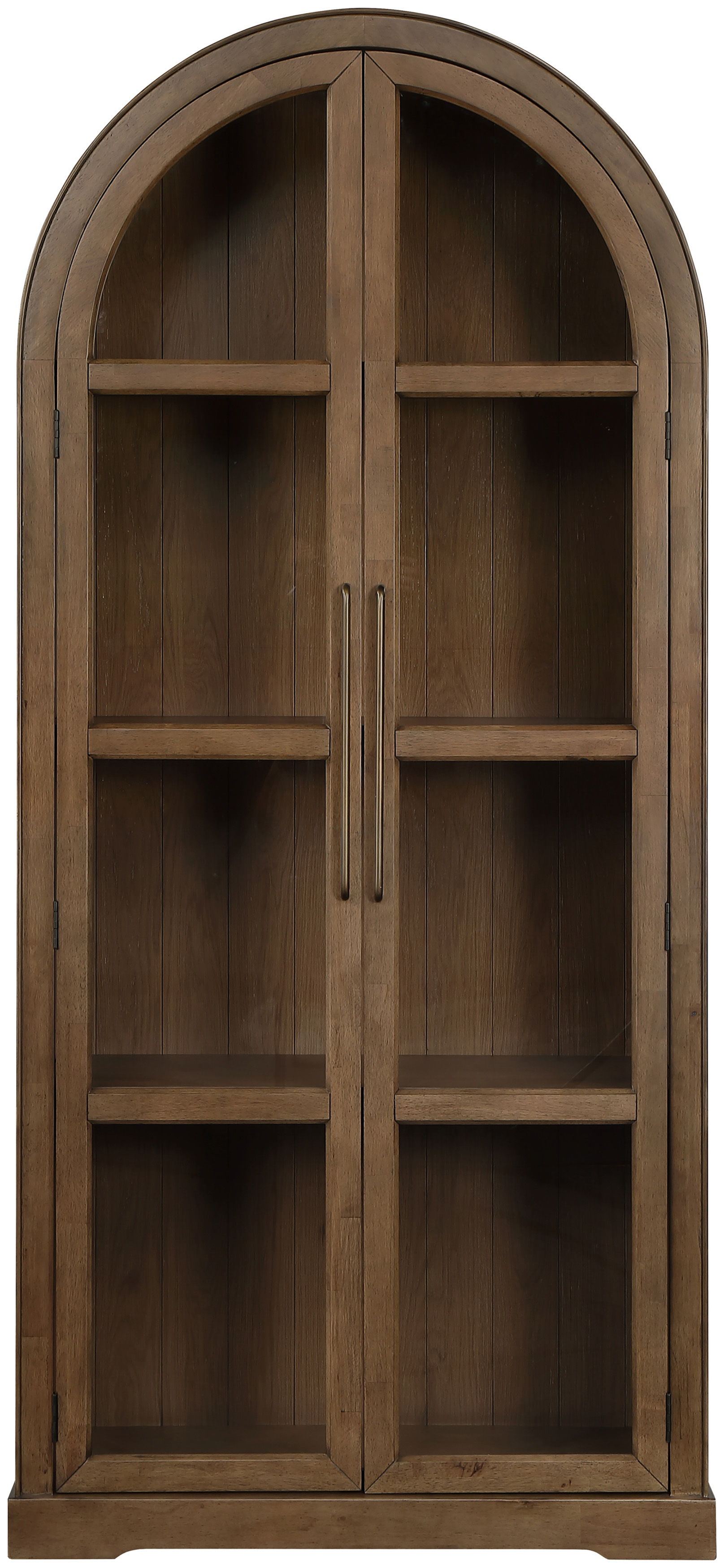 Corva - Solid Wood, Oak Veneer And Stainless Steel Storage Cabinet - Brown