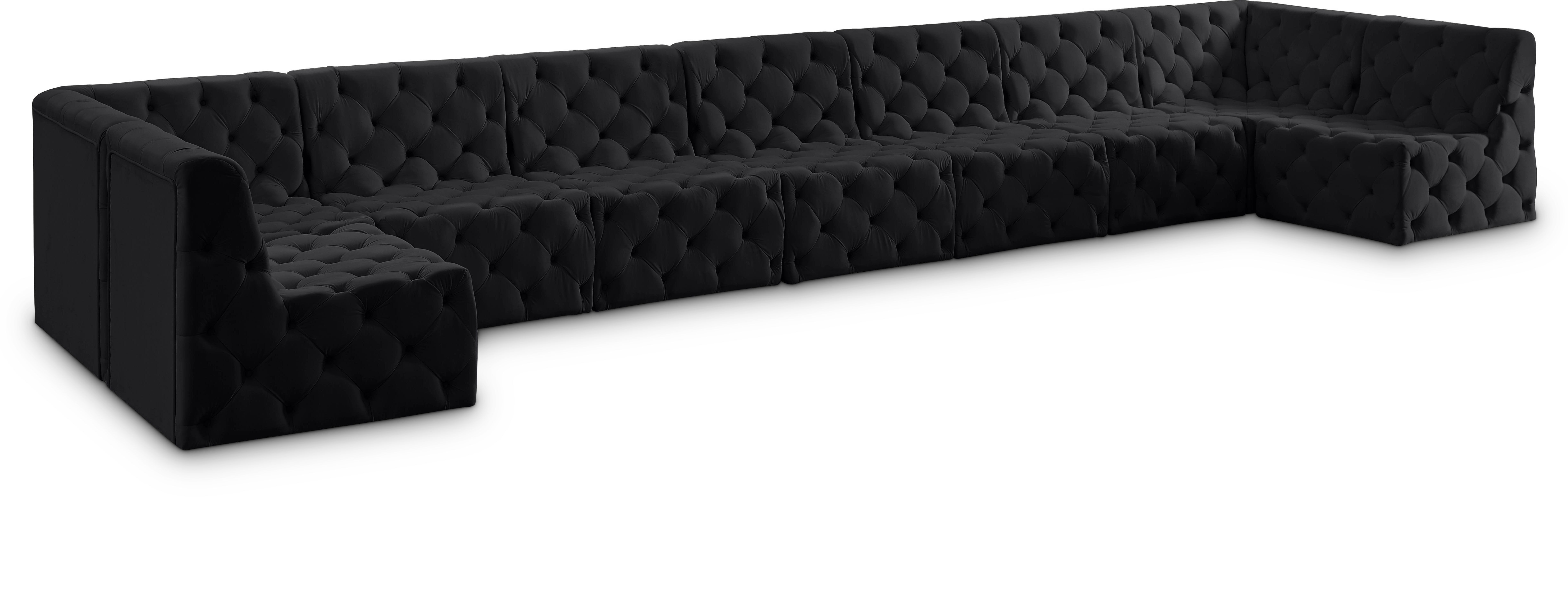 Tuft - 9 Piece Modular Sectional - Black