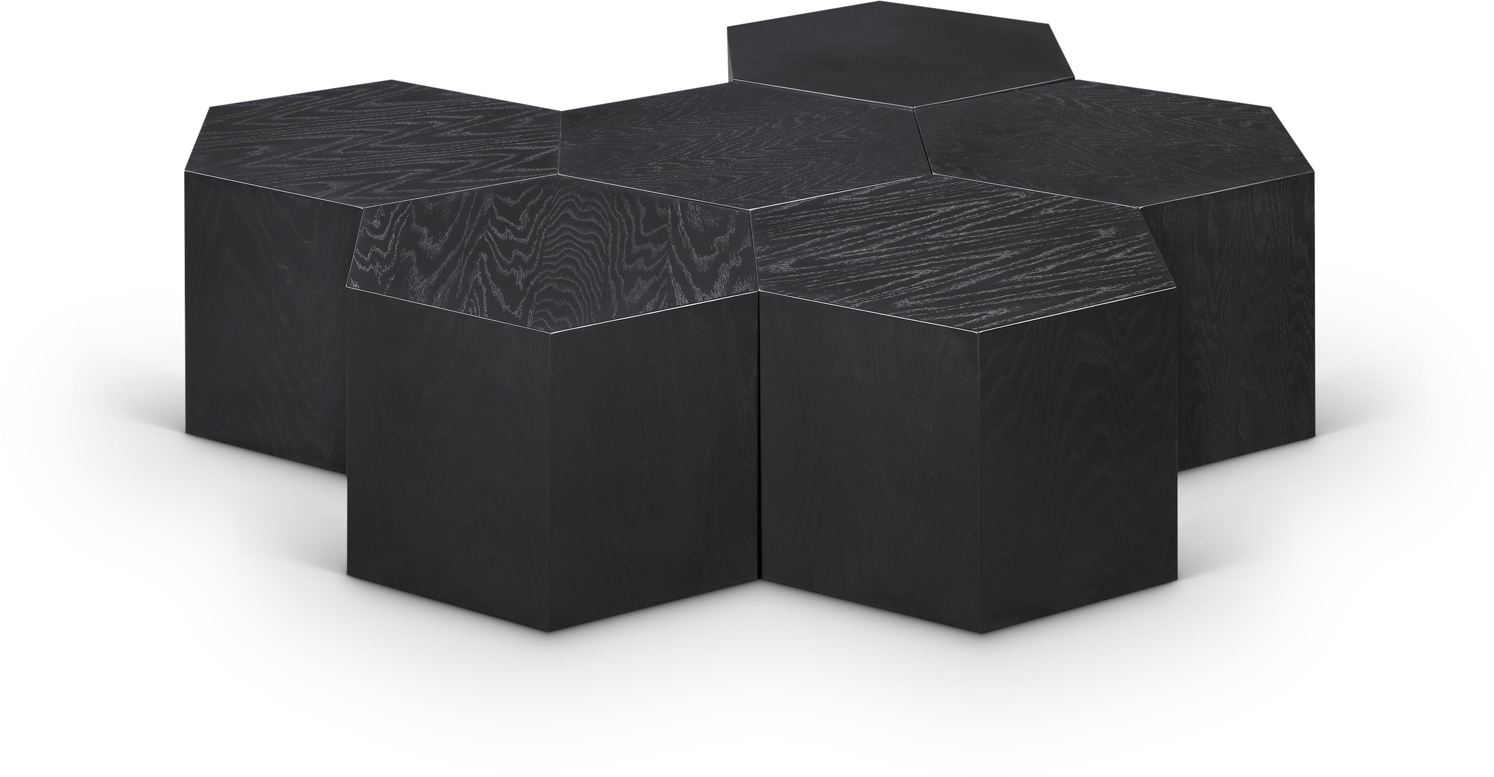 7 Pc · Oak Wood Modular Coffee Table