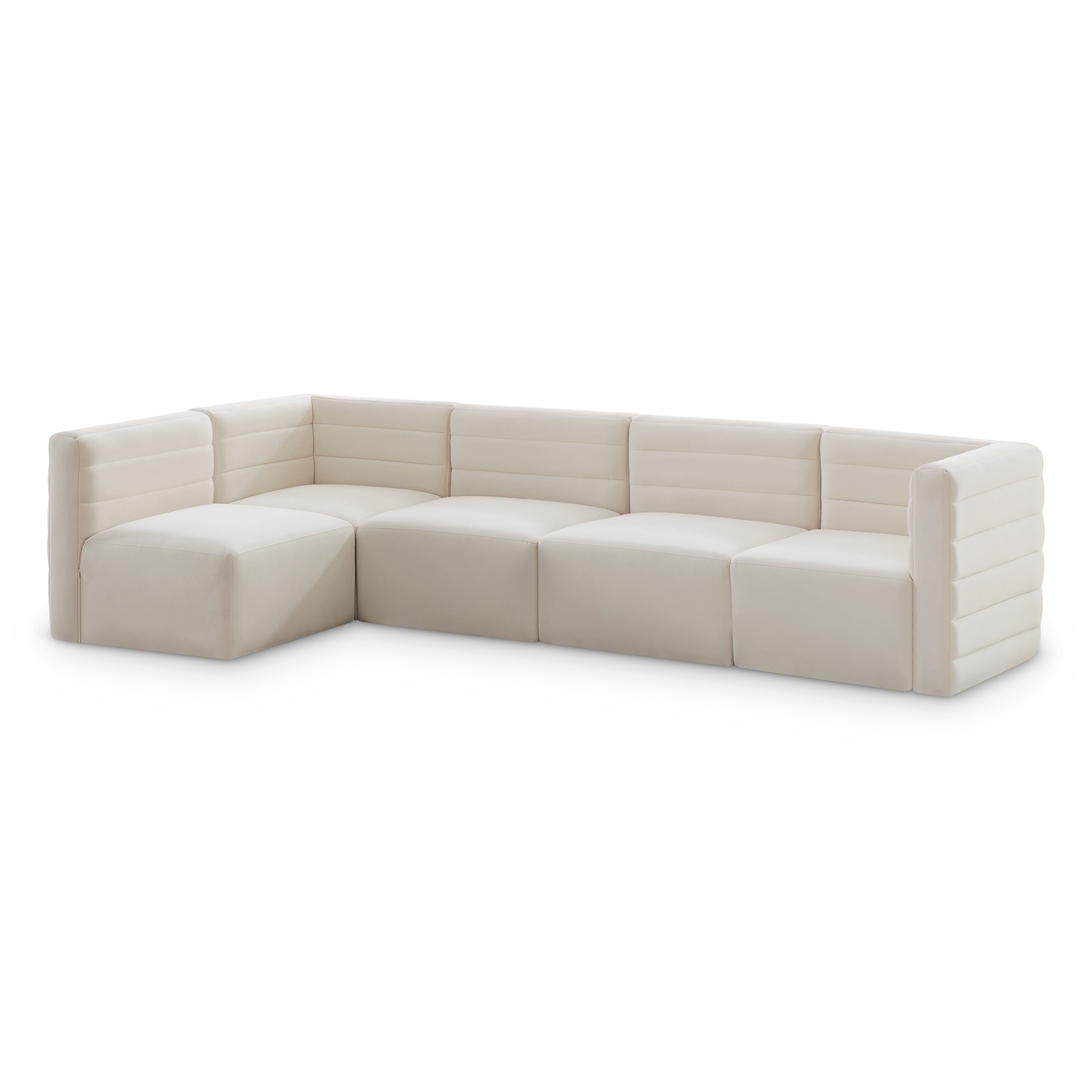 Quincy - 5 Piece Modular Sectional - Cream