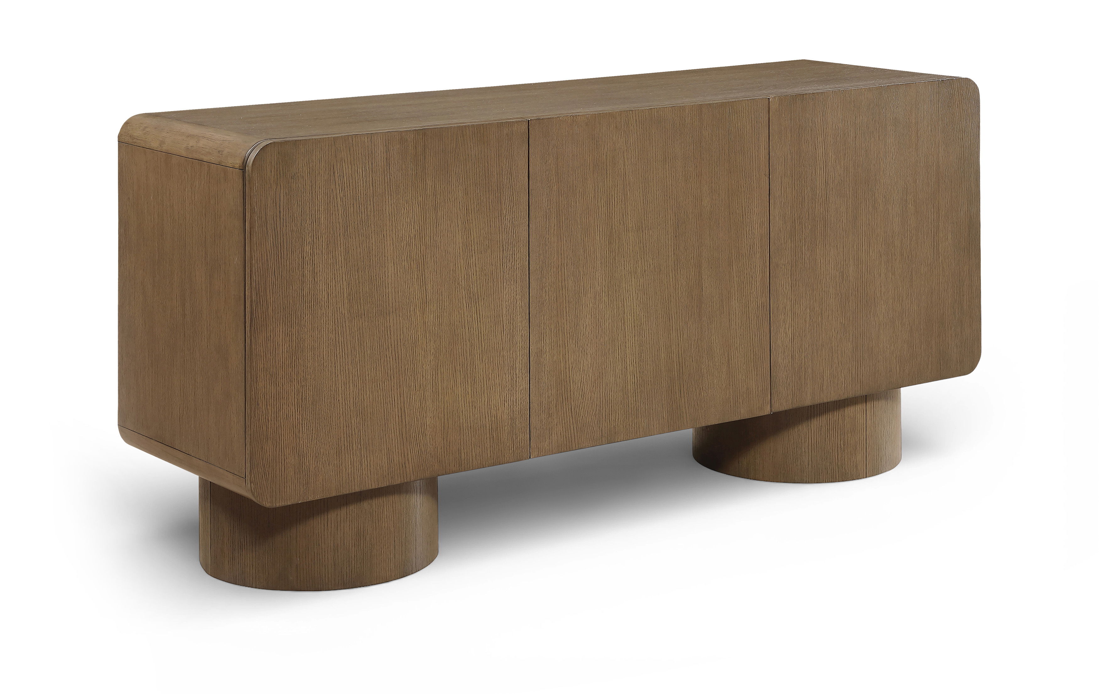 Adagio - Solid Wood And Oak Veneer Sideboard/Buffet - Brown