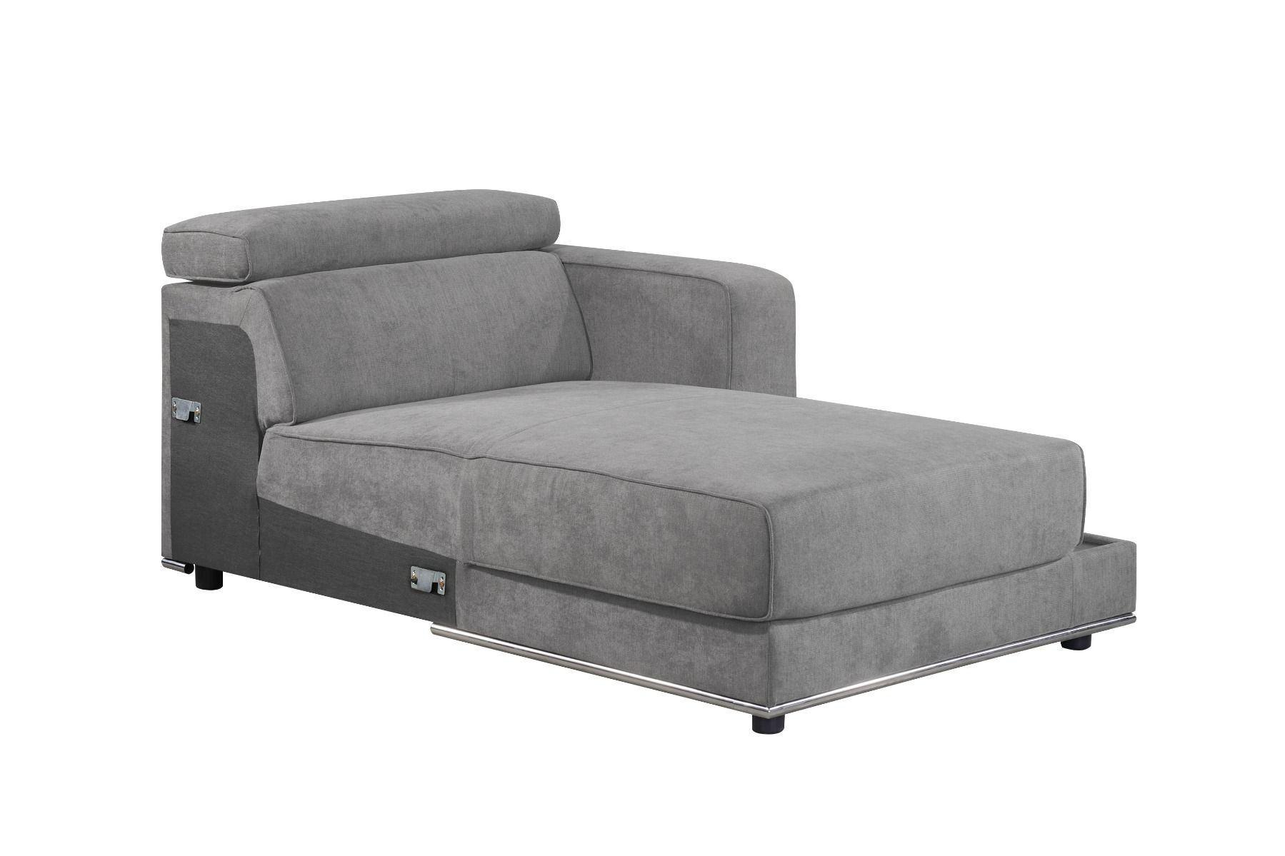 Alwin - Modular Rf Chaise - Dark Gray Fabric, dark gray