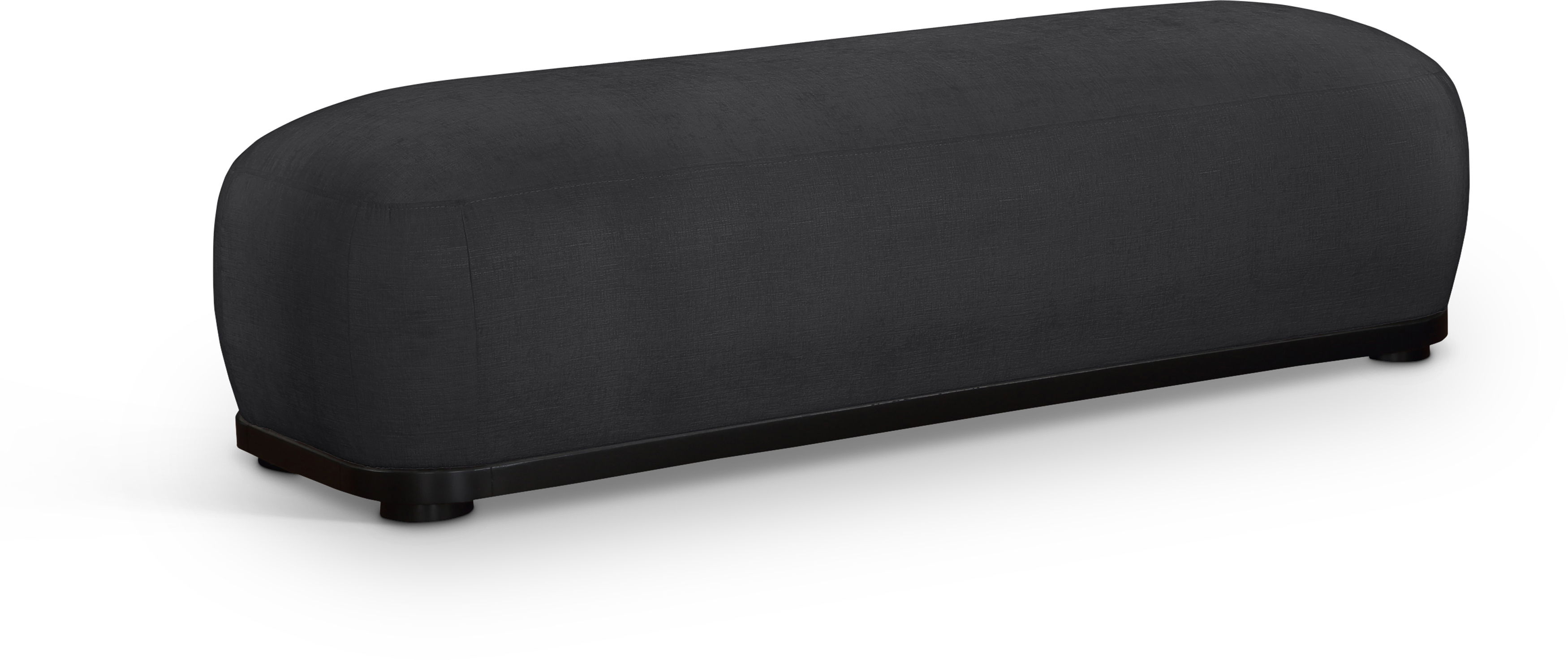 Calum - Bench With Black Frame - Black