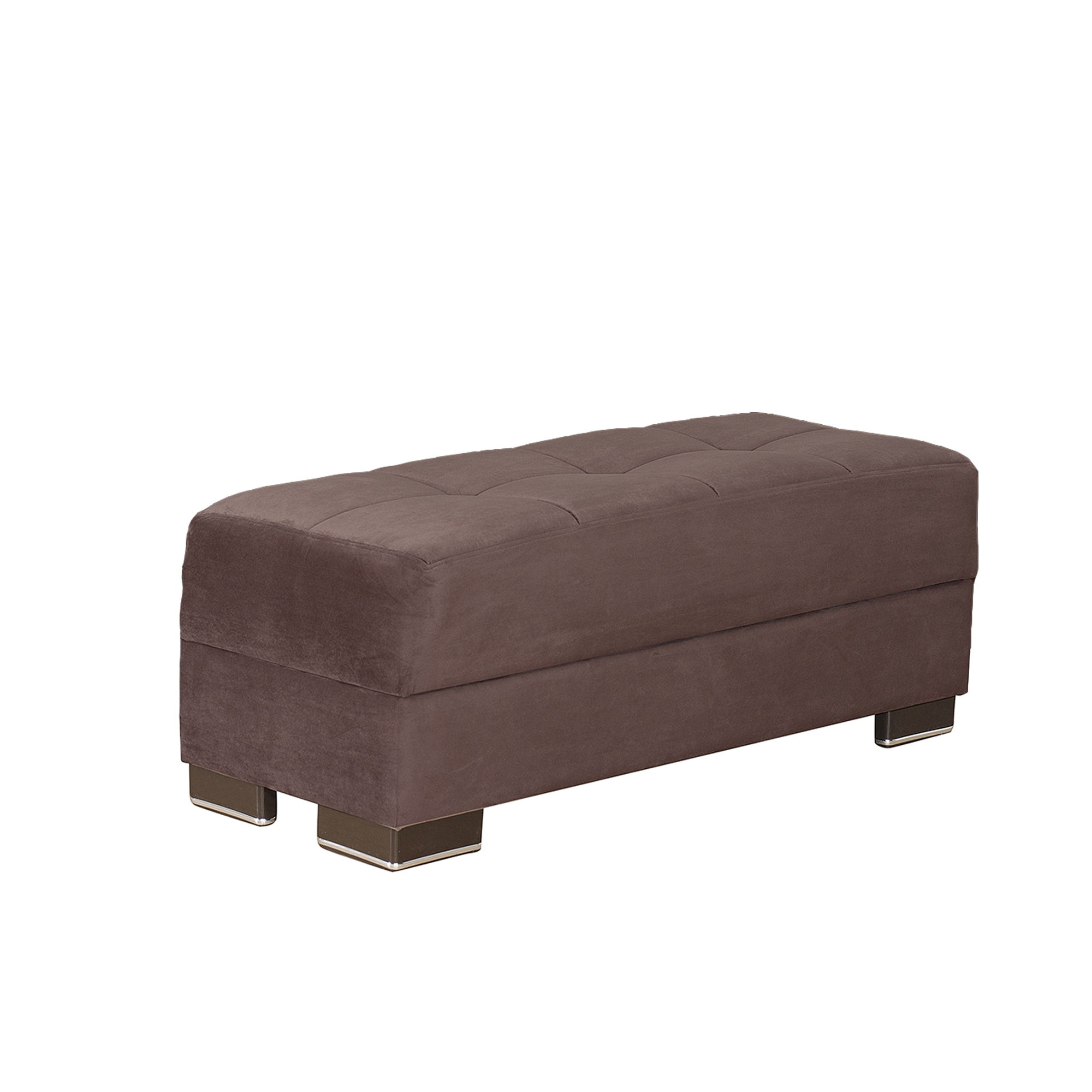 Ottomanson Armada X Convertible Ottoman With Storage Dark Brown