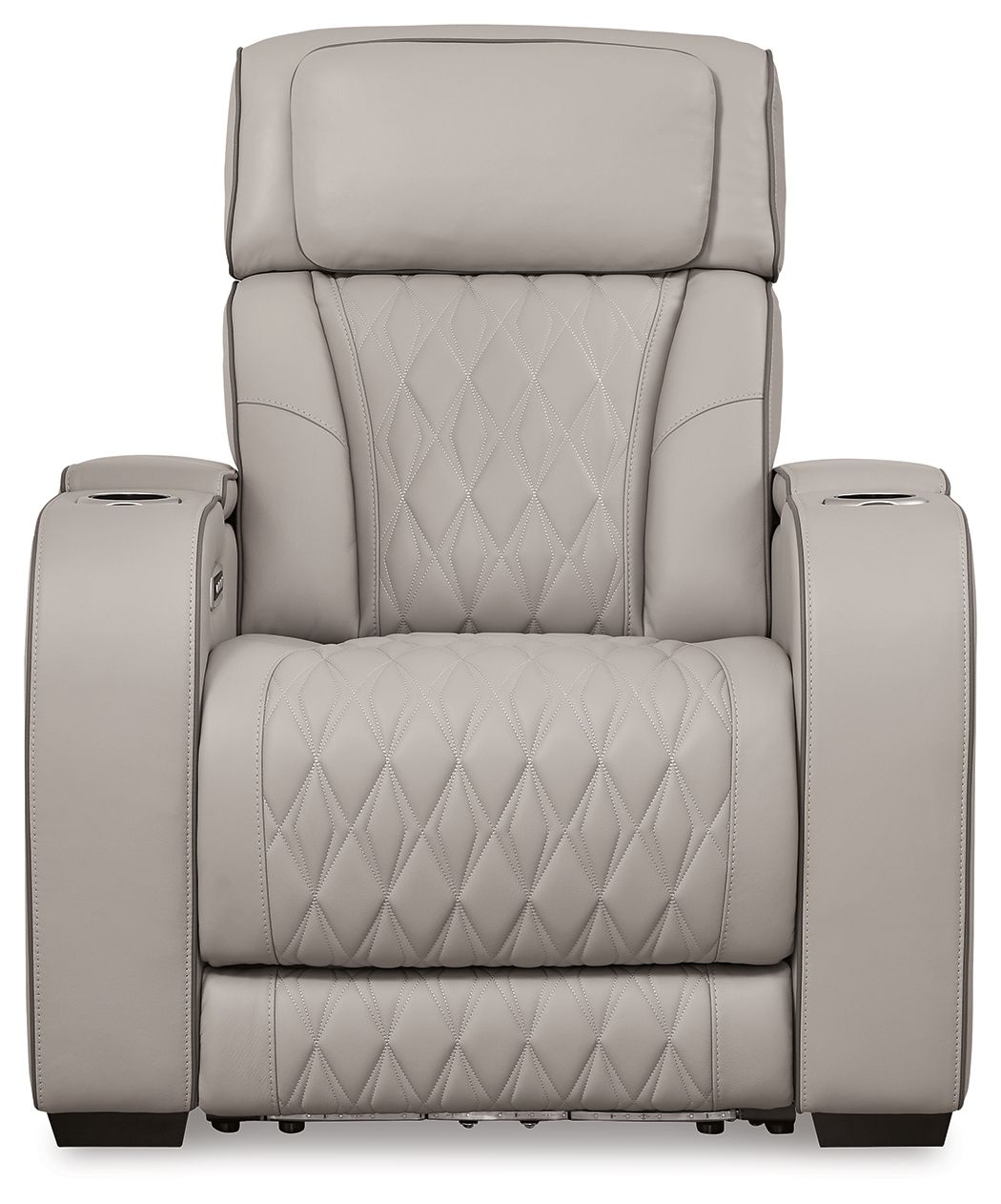 Ashley Furniture Boyington - Power Recliner/Adj Headrest - Gray - Image 4