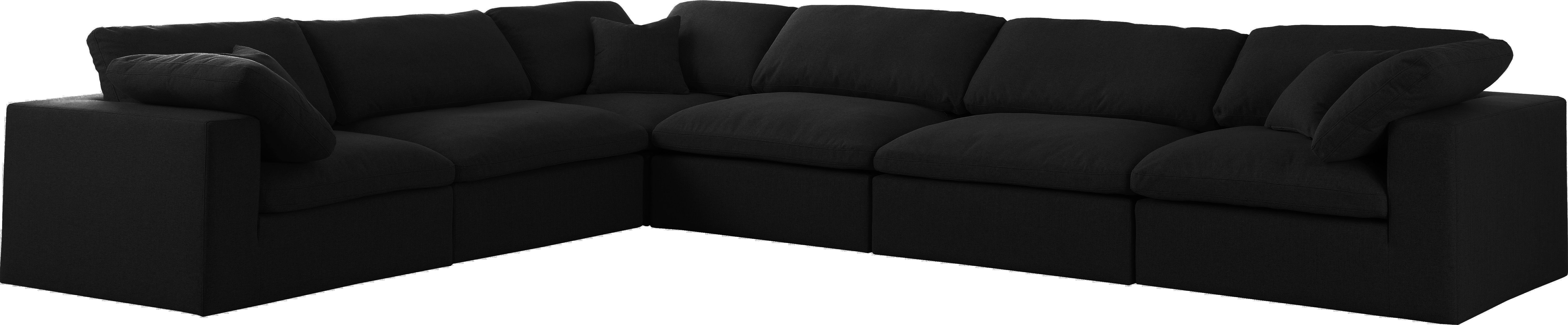 Serene - 6 Piece Modular Corner Sectional - Black