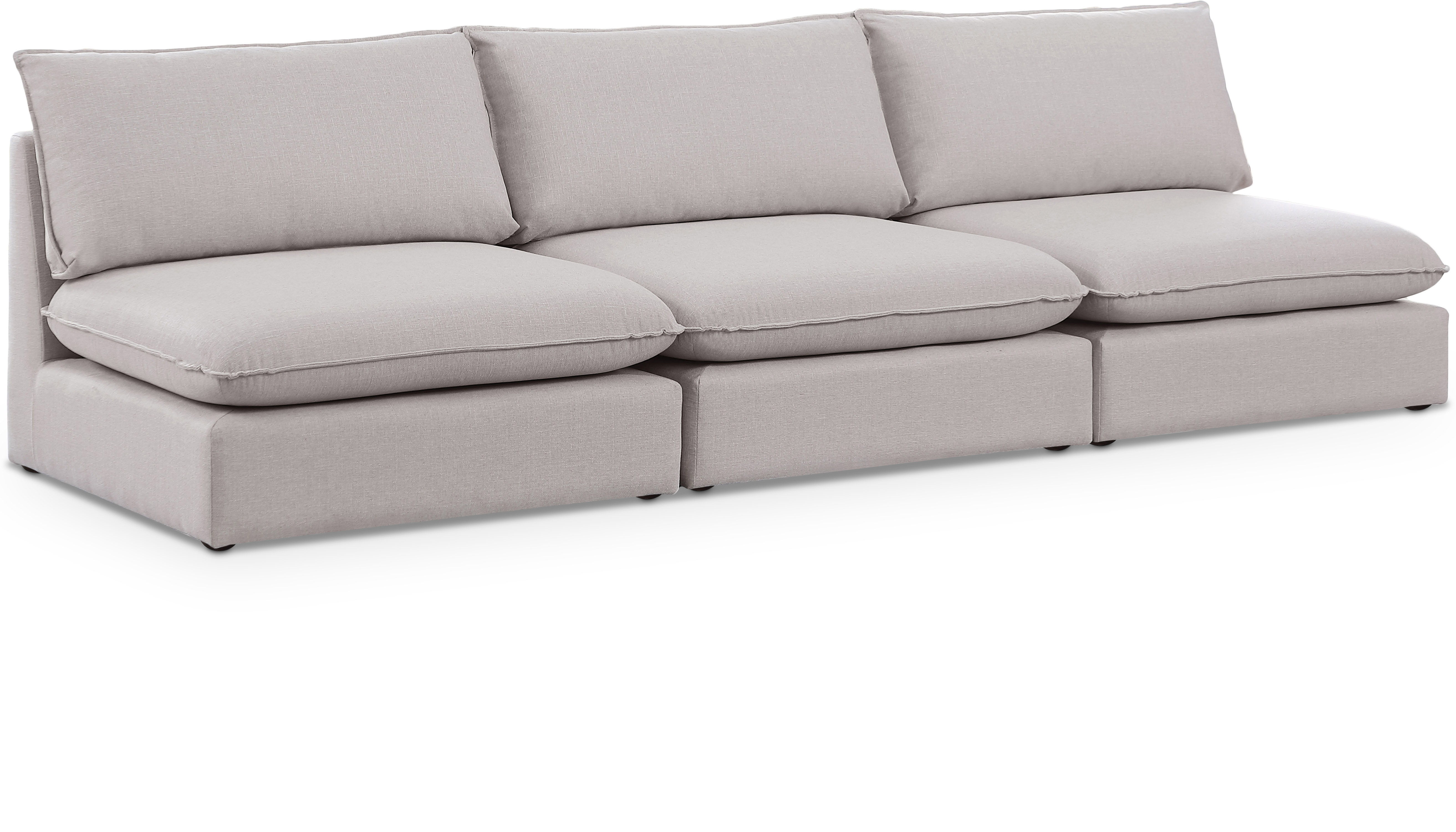 Mackenzie - 3 Seat Modular Armless Sofa - Beige