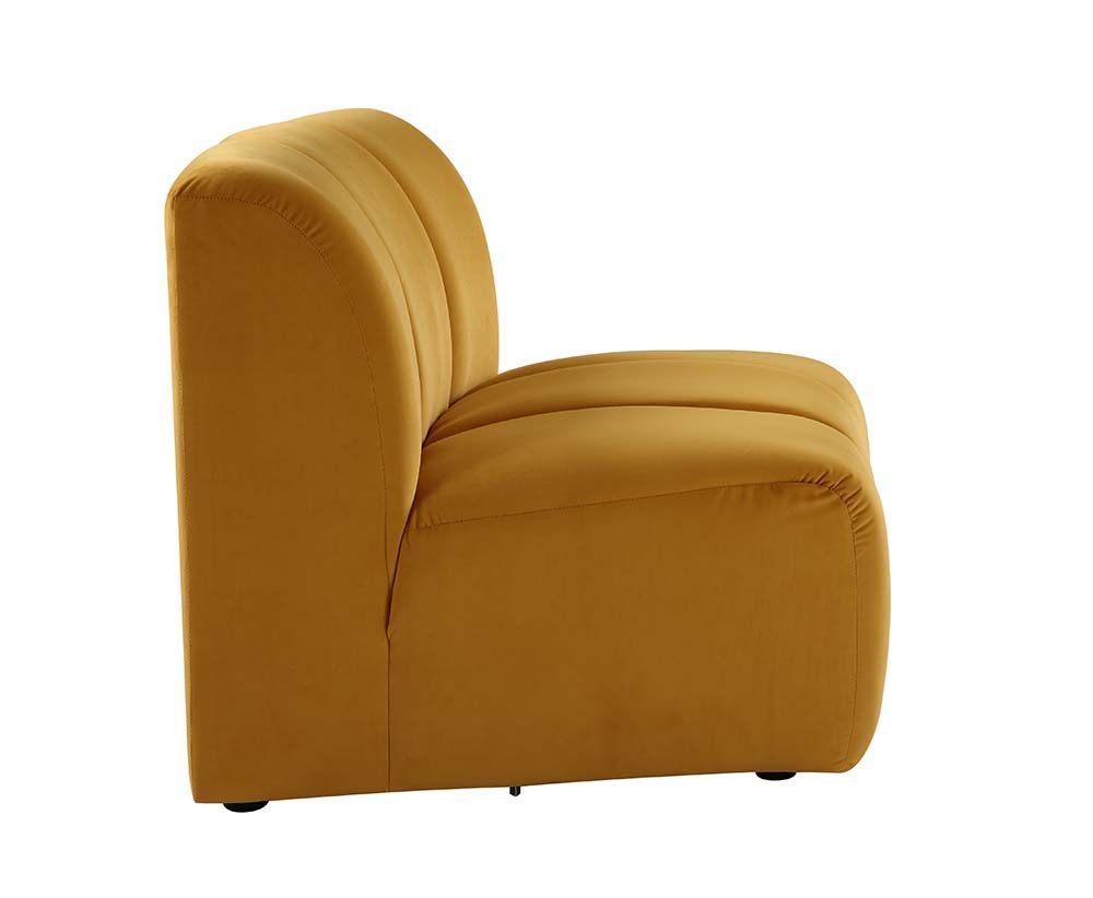 Felicia - Modular Chair - Yellow Velvet, orange, view 4