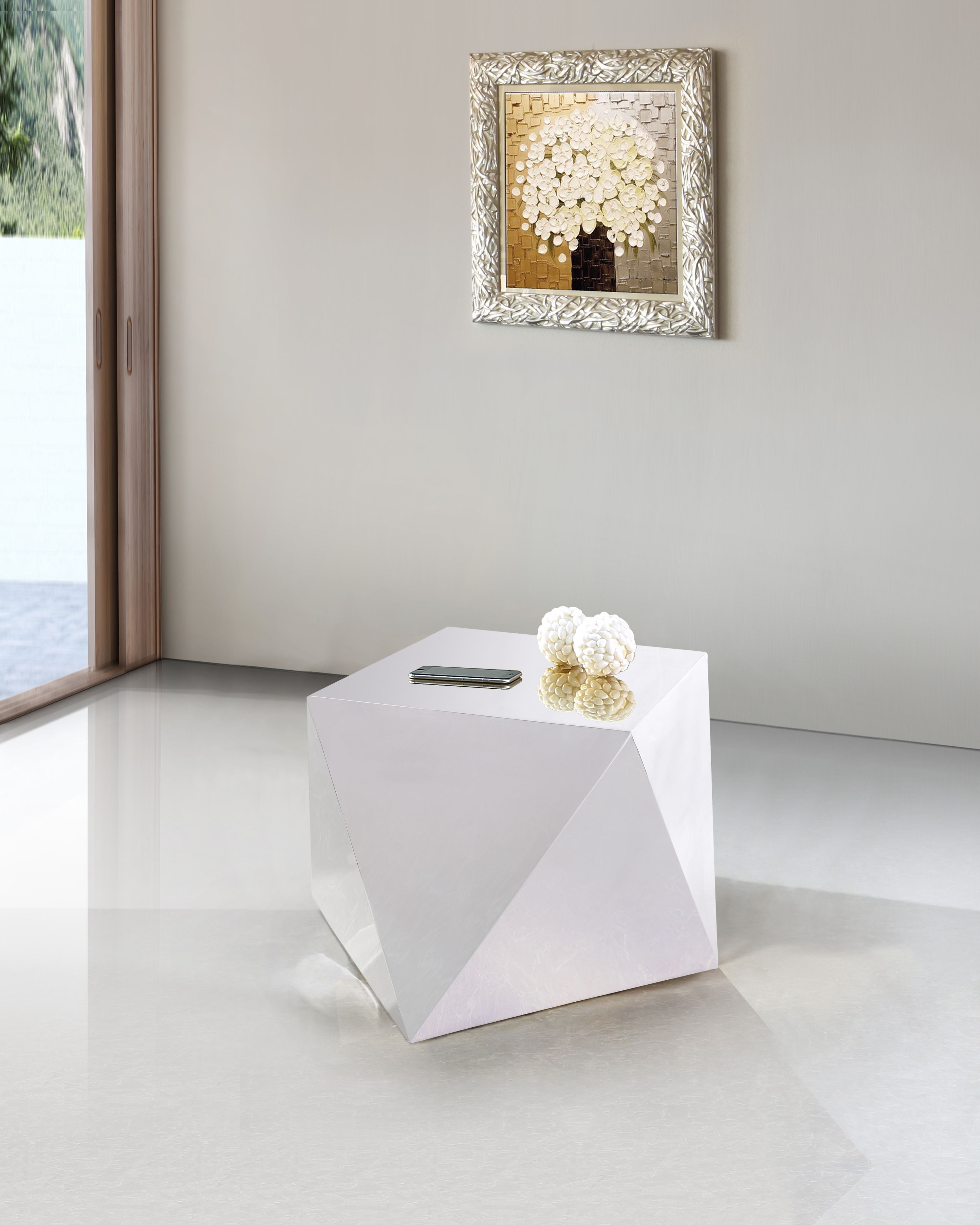 Gemma - End Table - Silver