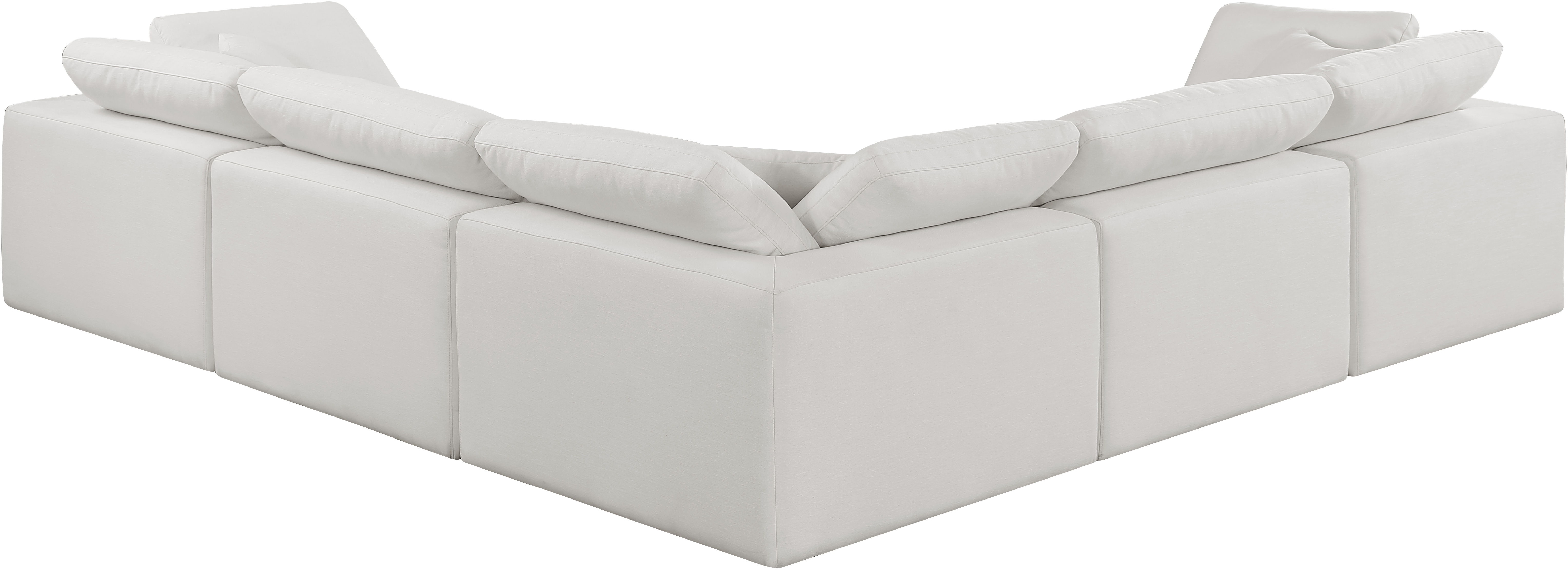 Comfy - 5 Piece Linen Modular Corner Sectional - Light Gray