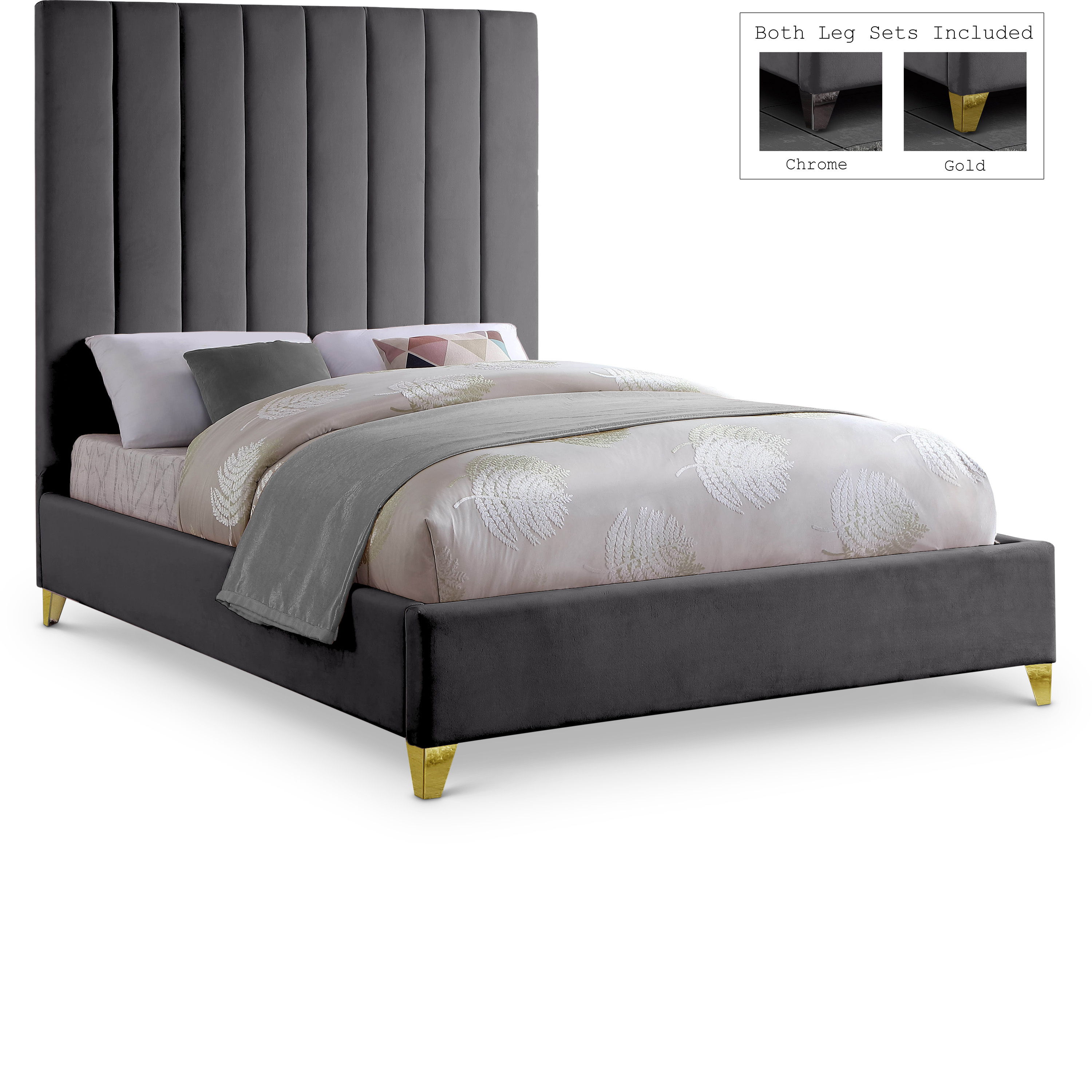 Via - Queen Bed - Gray