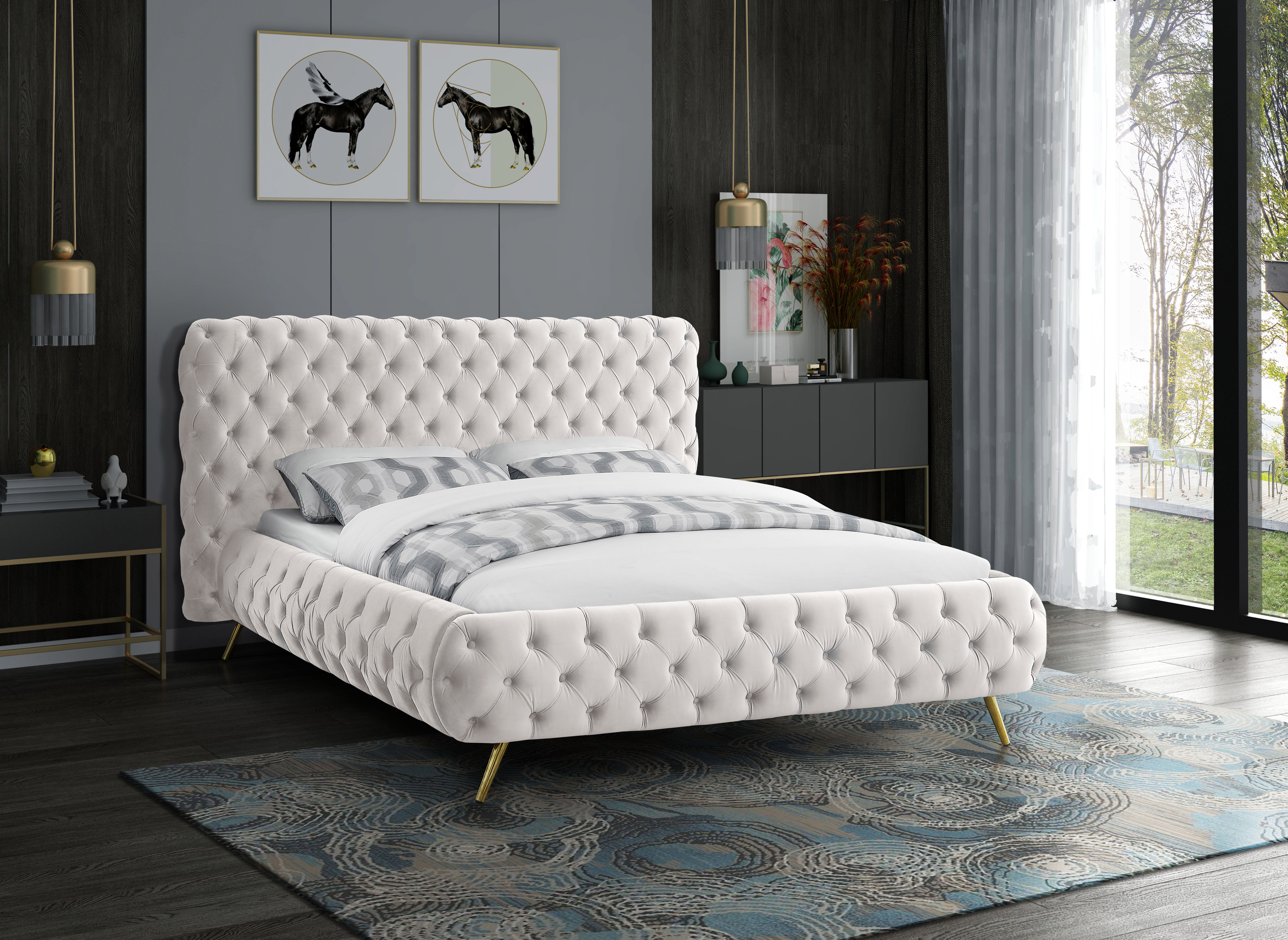 Delano - Queen Bed - Cream