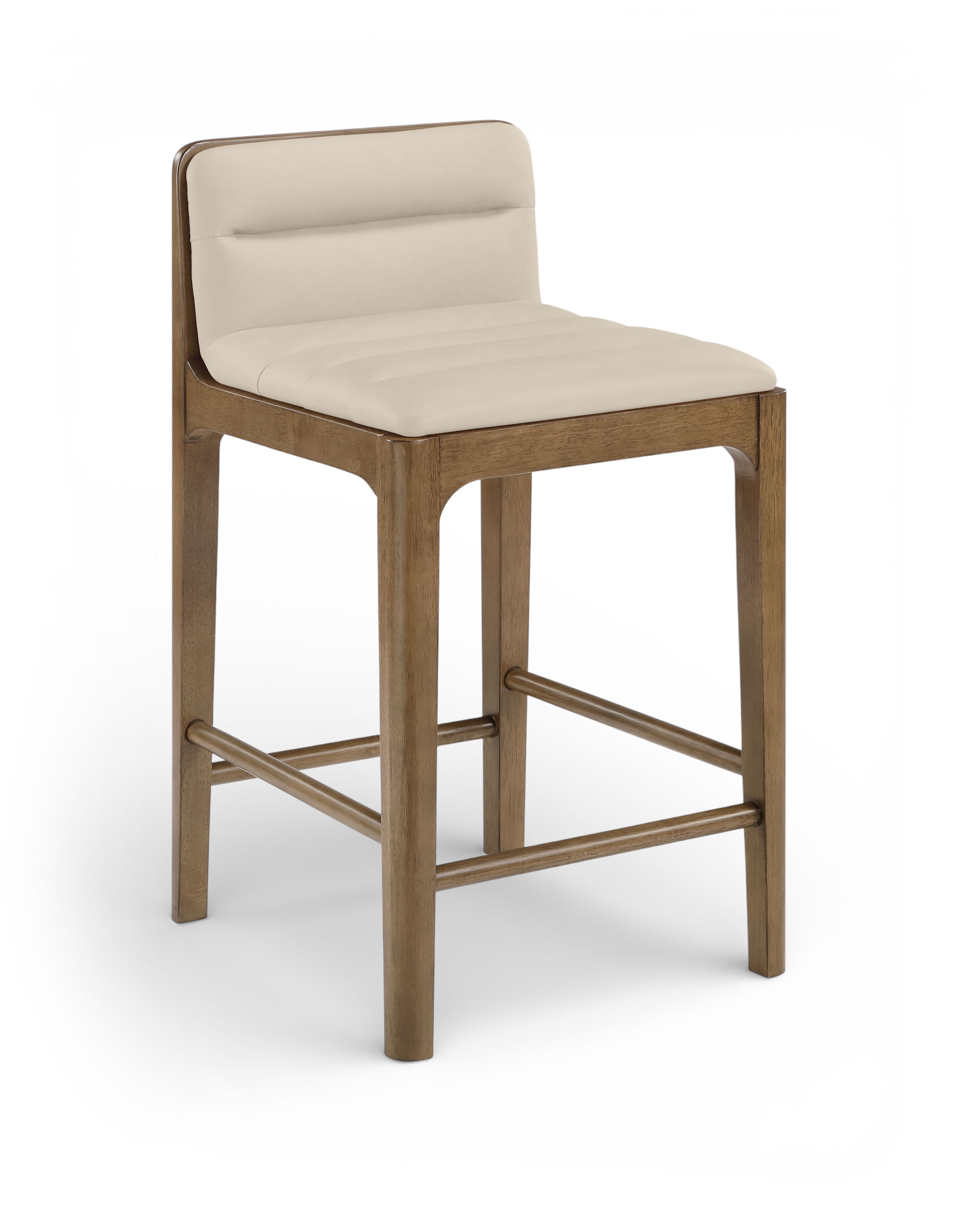Ellis - Vegan Leather Upholstered Counter Stool (Set of 2) - Beige