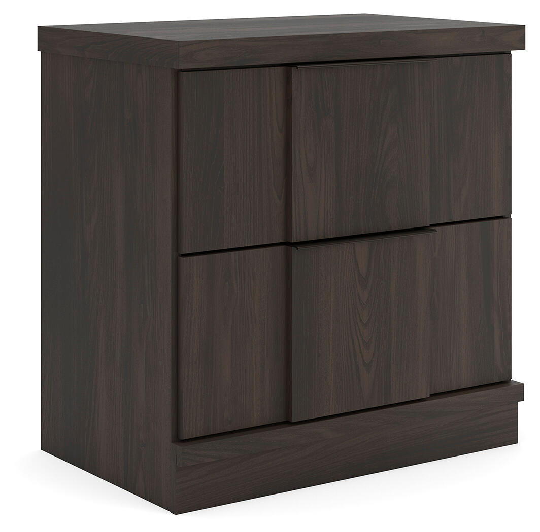 Shaehartin – Two Drawer Night Stand – Dark Brown