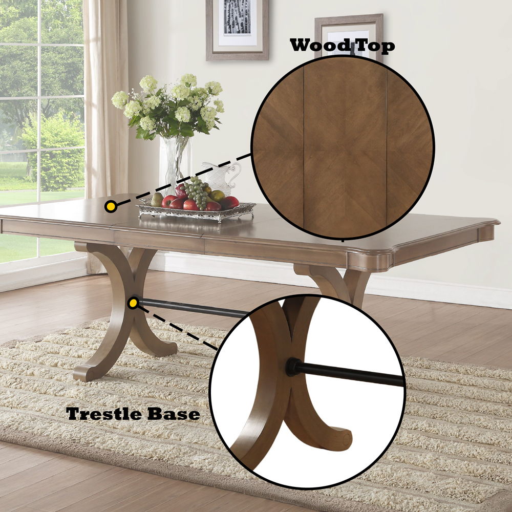 Harald - Dining Table - Gray Oak, dark gray, view 7
