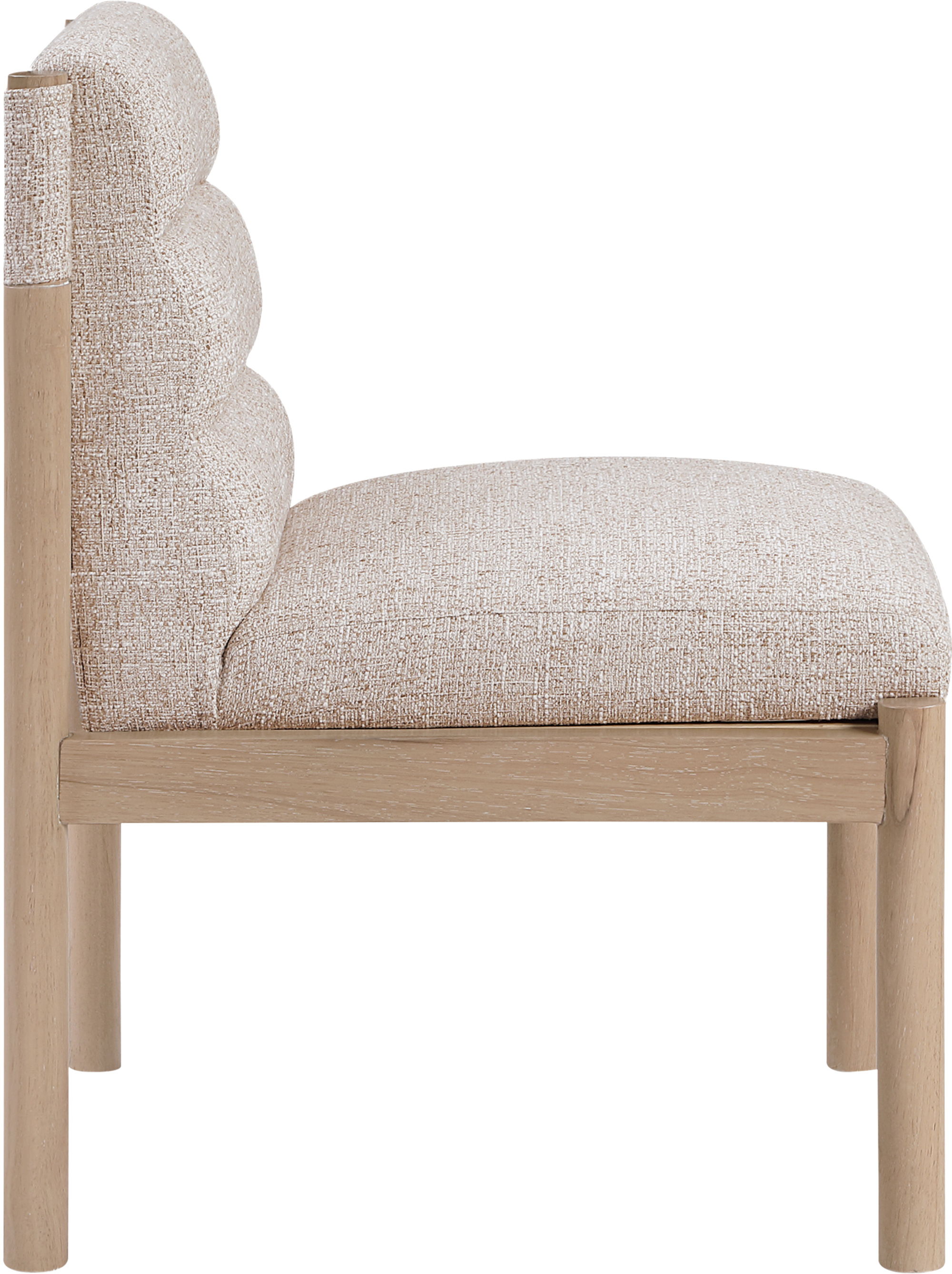 Eloura - Linen Textured Fabric Upholstered Dining Chair (Set of 2) - Beige