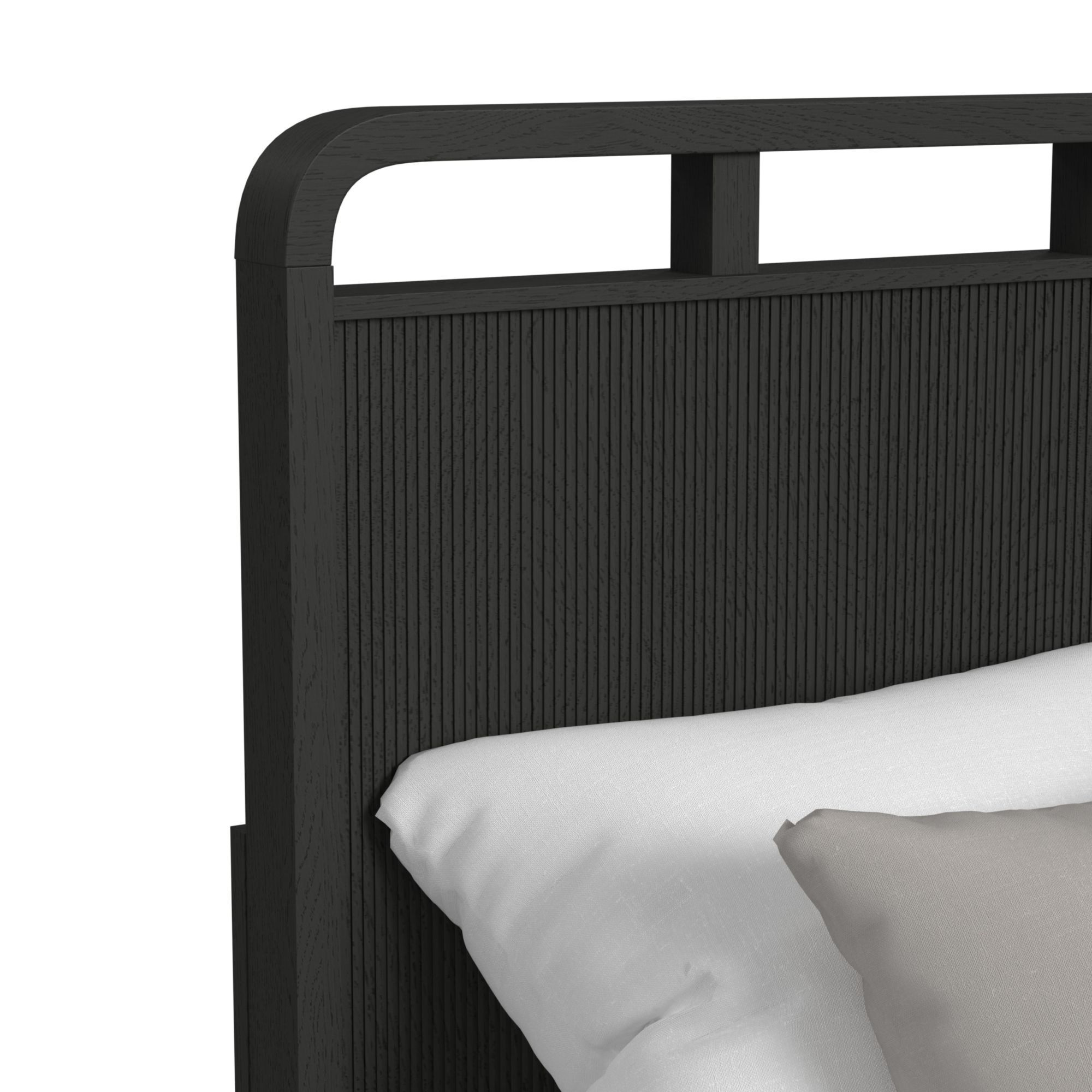 Ridgemont - King Storage Bed - Black With Grain