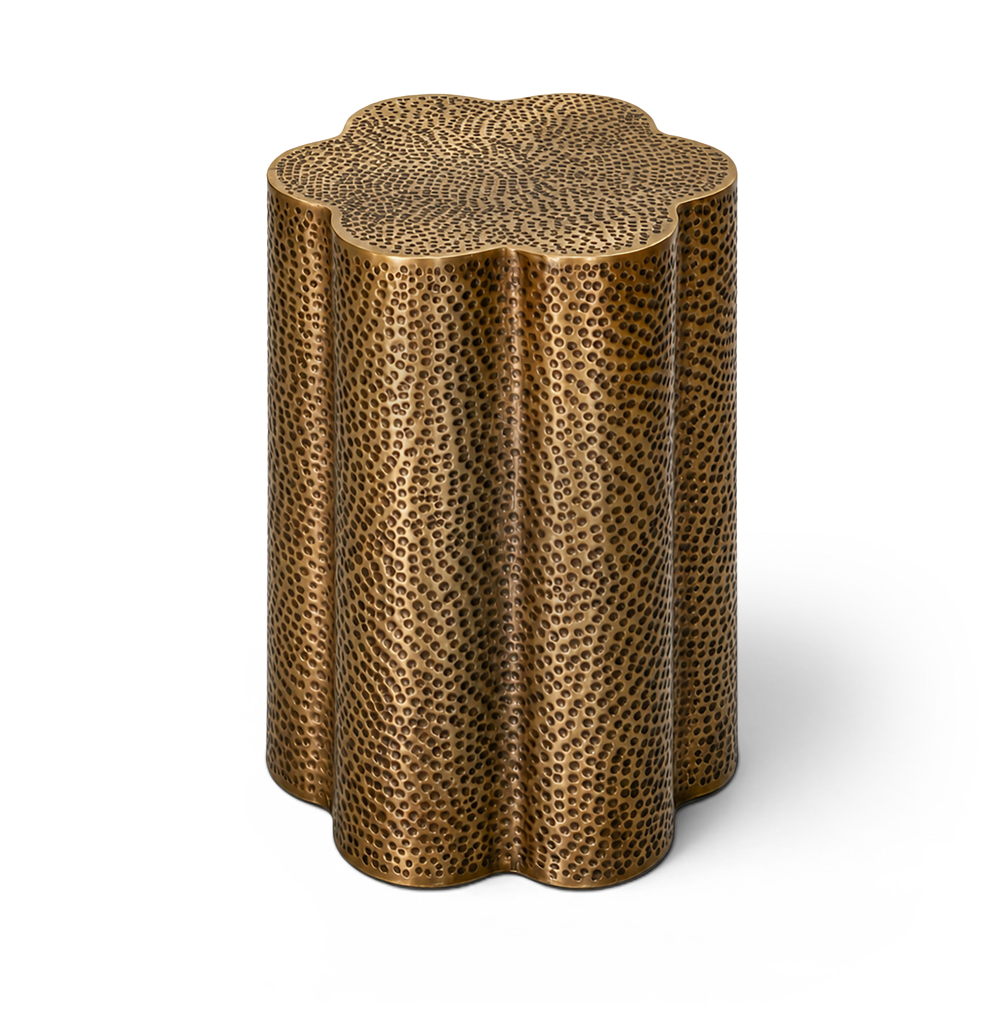 Lotus - Iron End / Side Table - Brass