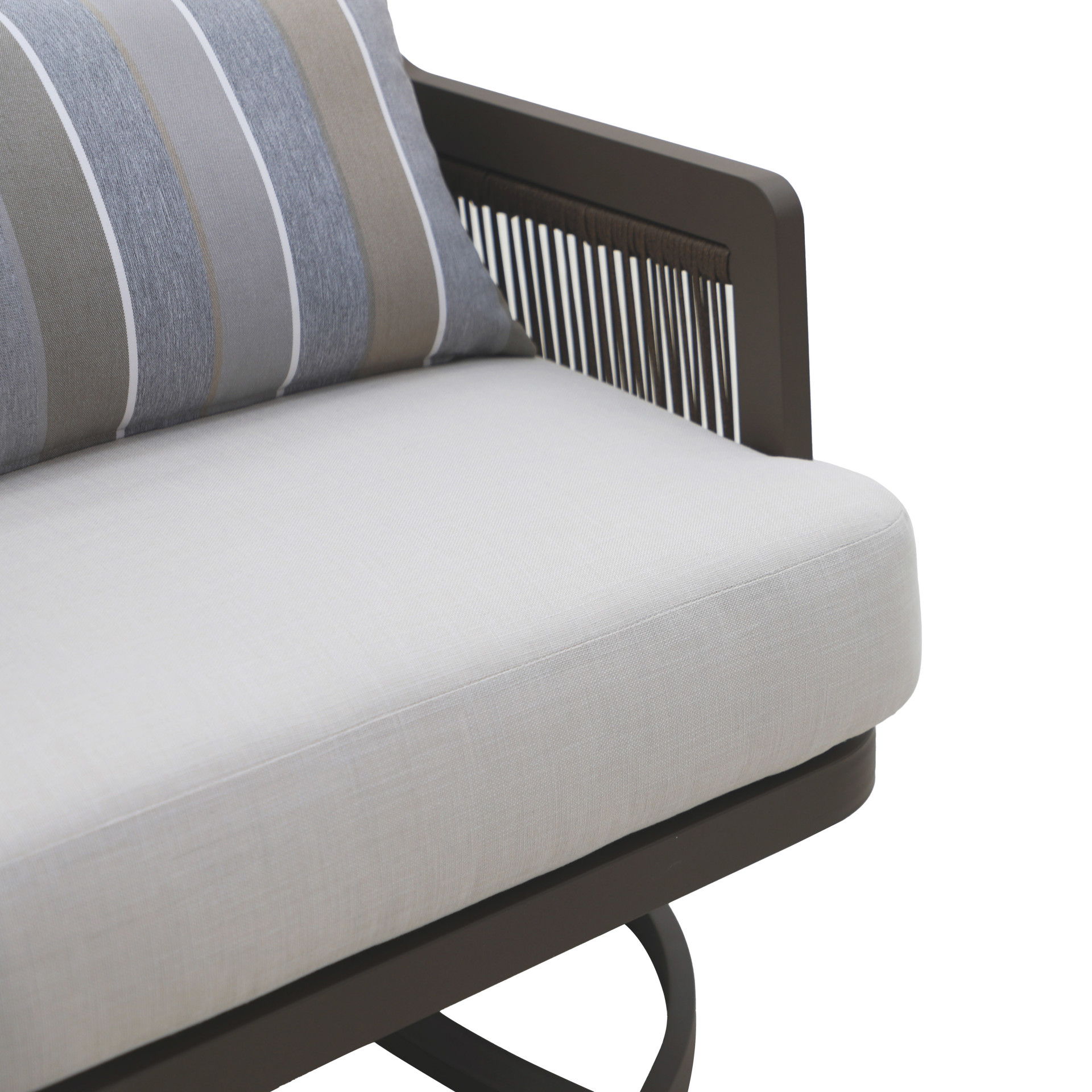 Genova - Patio Swivel Club Chair With Accent Pillow (Set of 2) - Gray, light gray, view 6