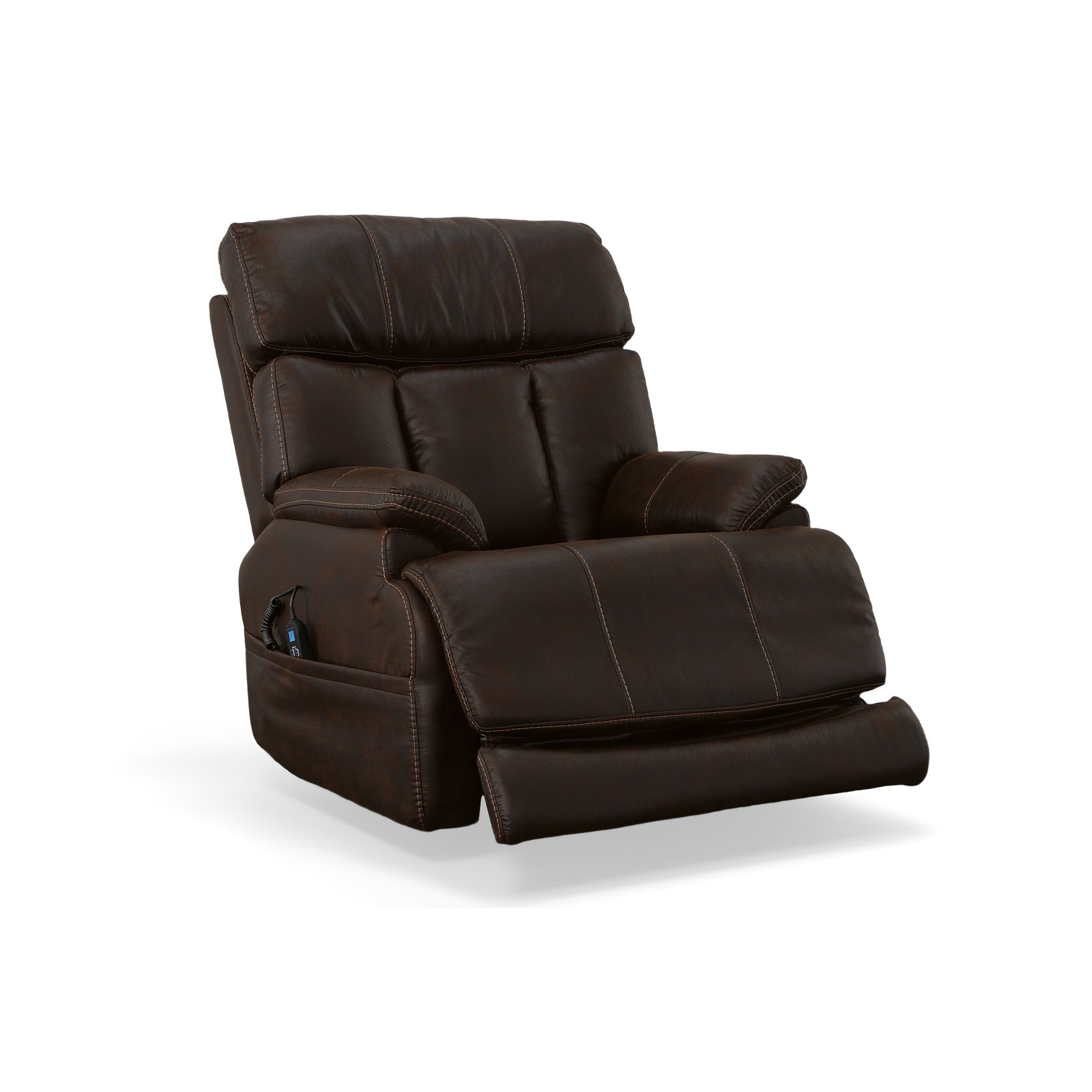 Clive - Power Recliner With Power Headrest & Lumbar - Clove, dark brown, view 2