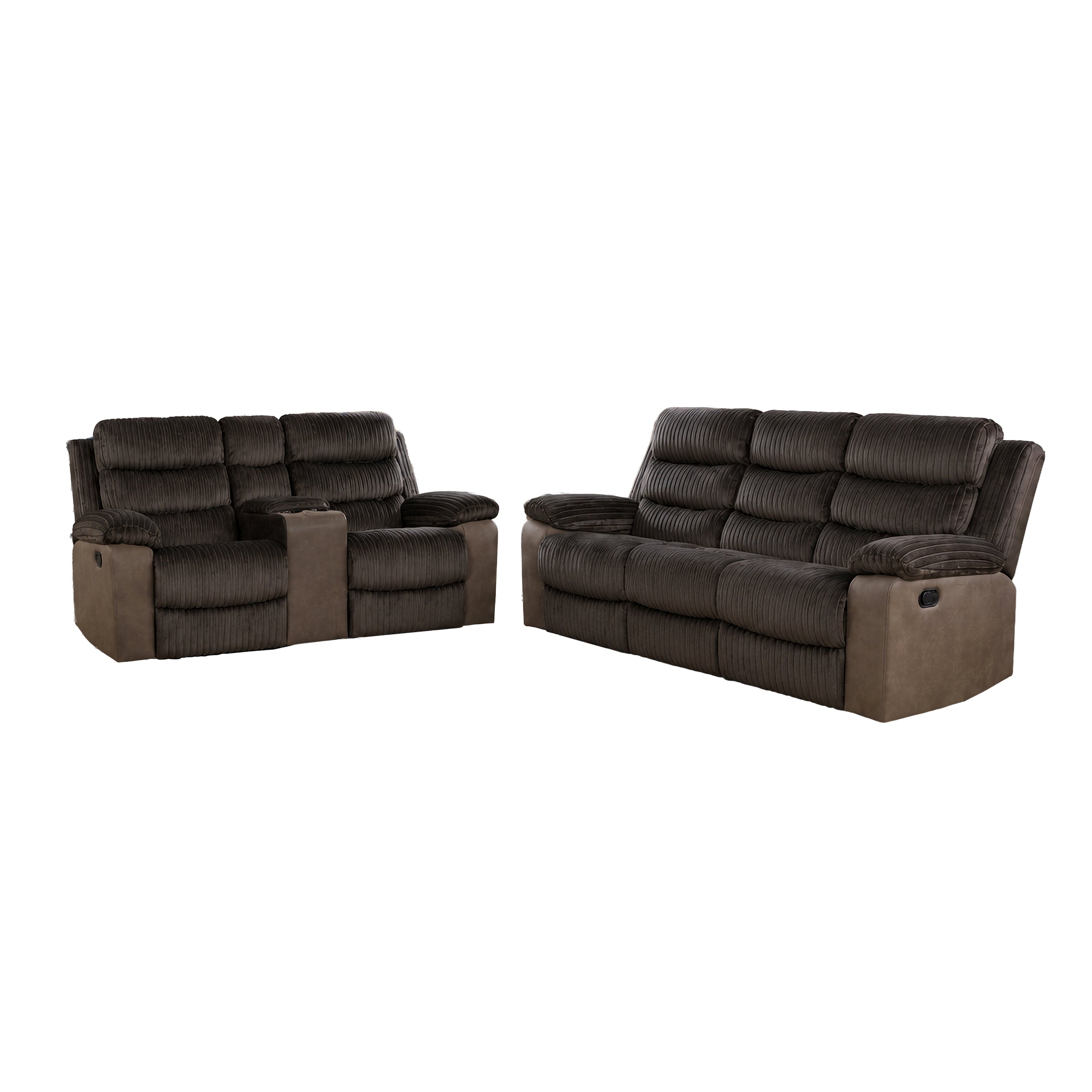 Willow - 2 Piece Sofa & Loveseat - Brown